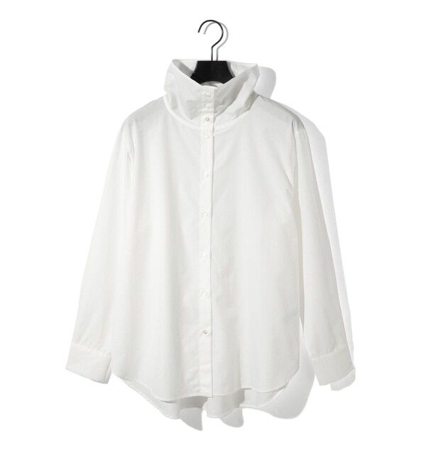 MIDIUMISOLID「MIDIUMISOLID for Ladies ドレープハイネックシャツ」|シャツ・ブラウス|