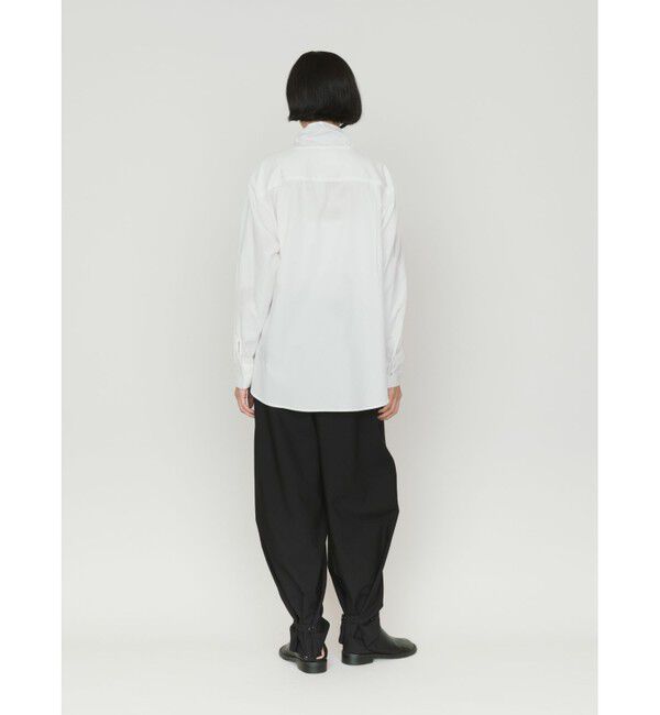 MIDIUMISOLID「MIDIUMISOLID for Ladies ドレープハイネックシャツ」|シャツ・ブラウス|