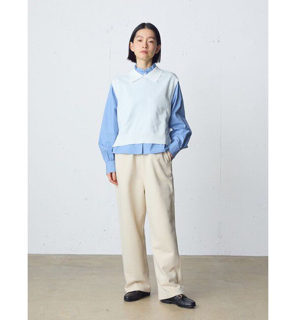 MidiUmi「MidiUmi 襟付きニットベスト」|ベスト・ジレ|