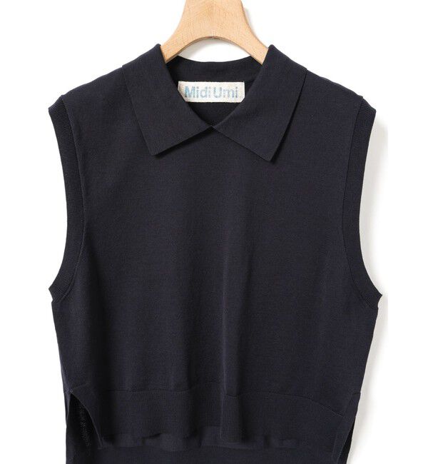 MidiUmi「MidiUmi 襟付きニットベスト」|ベスト・ジレ|