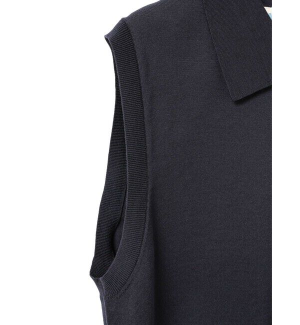 MidiUmi「MidiUmi 襟付きニットベスト」|ベスト・ジレ|