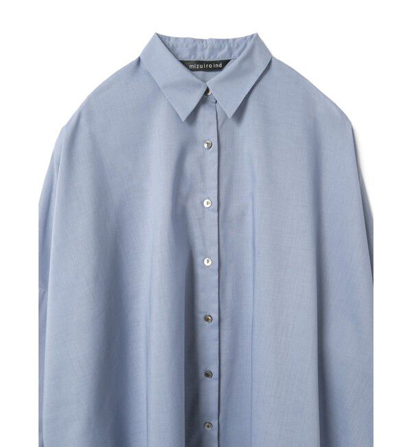 mizuiro ind「mizuiro ind T/Cシアーワイドシャツ」|シャツ・ブラウス|