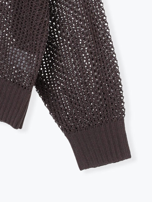 Lugnoncure「透かし編Vネックカーディガン」|カーディガン|