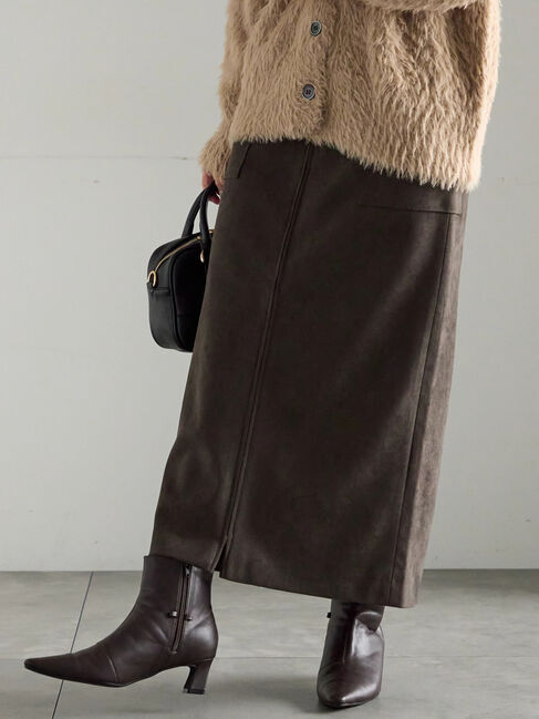 Te chichi「ボンディングスエードタイトスカート」|スカート|チャコールグレー