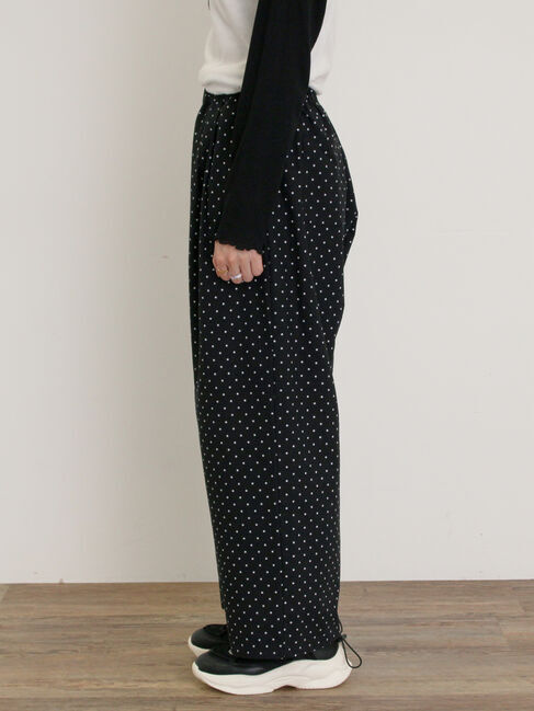 Samansa Mos2「【M/Lサイズ】ドット柄ストレートパンツ」|その他|