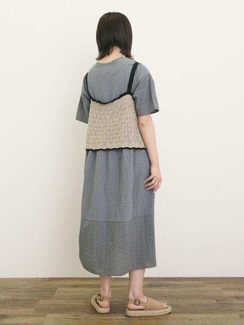 Samansa Mos2「【S/Mサイズ】オーバーレース切替ワンピース」|ワンピース|