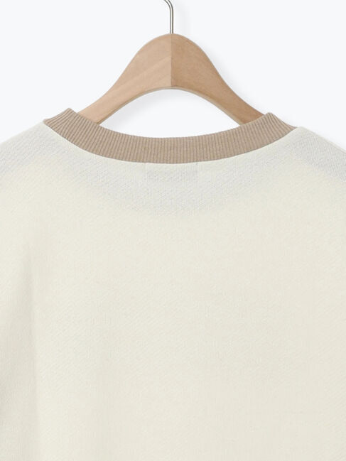 Samansa Mos2「リンガーロゴスウェット」|Tシャツ・カットソー|