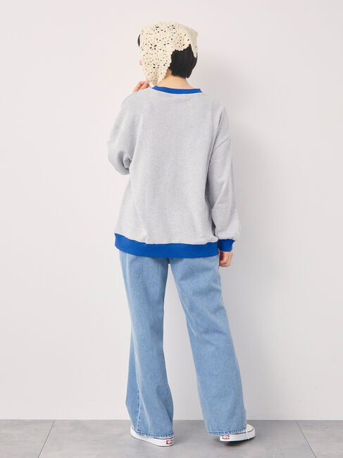 Samansa Mos2「リンガーロゴスウェット」|Tシャツ・カットソー|