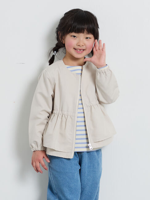 Samansa Mos2 Lagom「【撥水】ティアードブルゾン」|ブルゾン・スタジャン|ベージュ