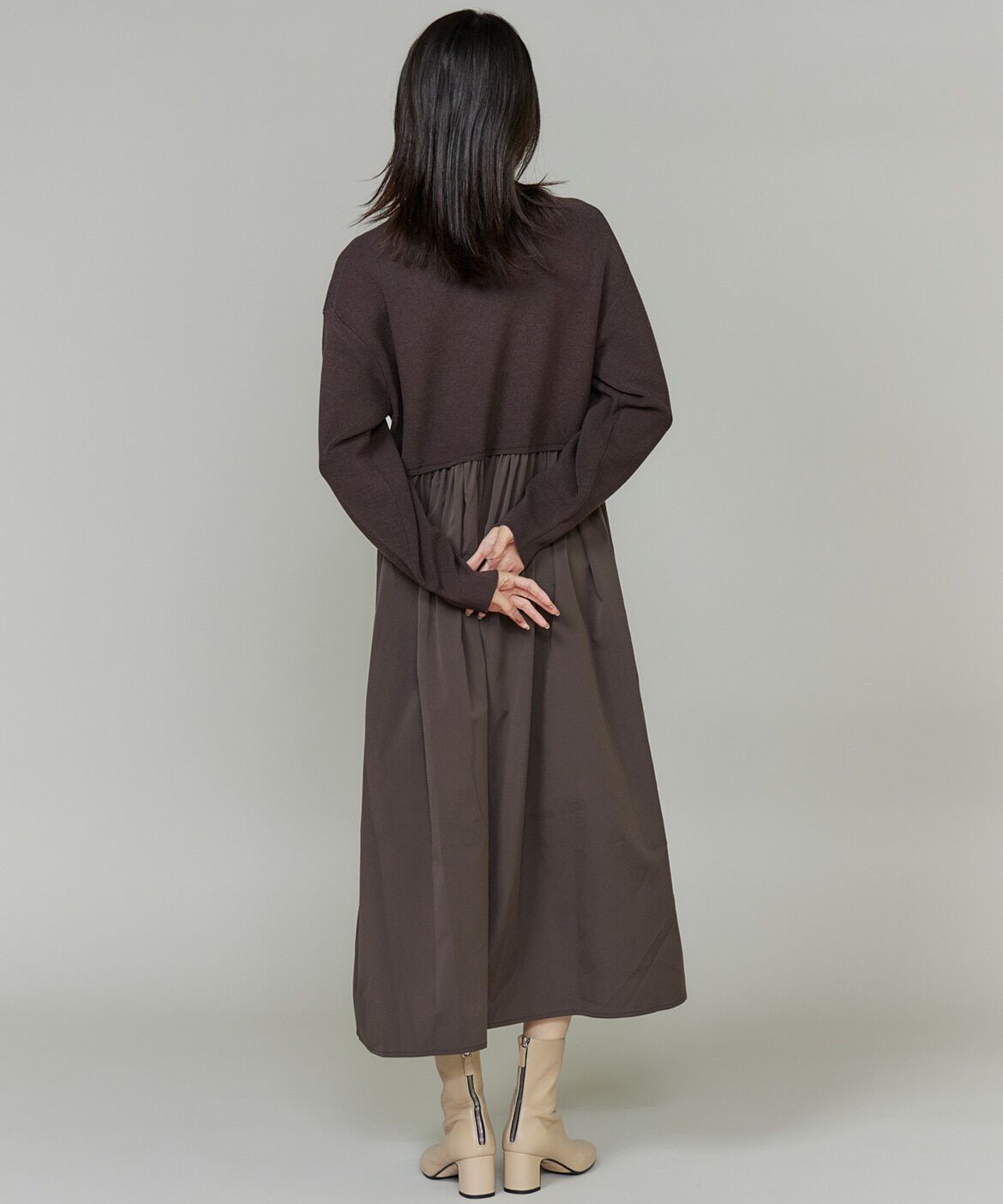 INED「ドッキングハイネックワンピース《YVON》」|ワンピース|