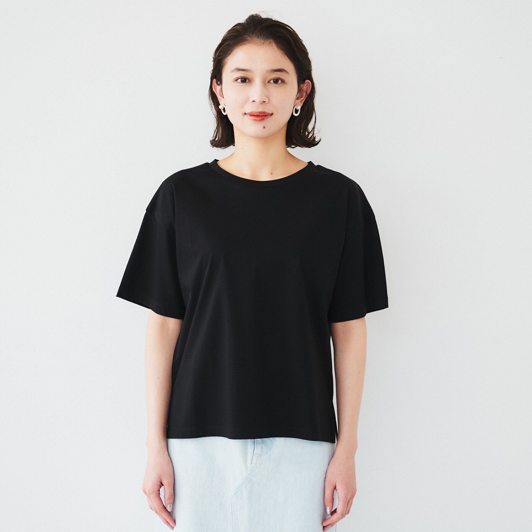 UNTITLED「【接触冷感/抗菌防臭/マシンウォッシャブル】クリアスムース Tシャツ」|Tシャツ・カットソー|