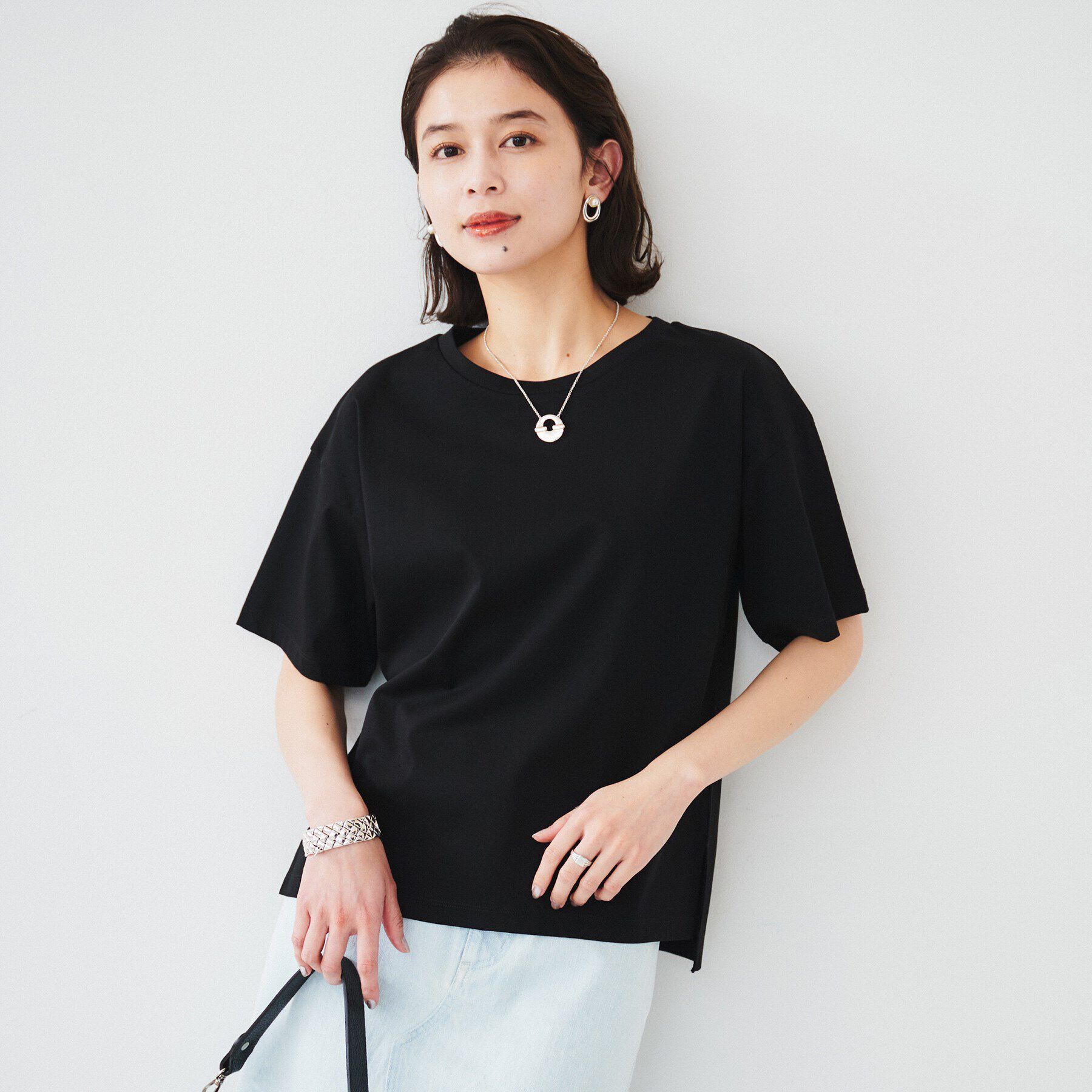 UNTITLED「【接触冷感/抗菌防臭/マシンウォッシャブル】クリアスムース Tシャツ」|Tシャツ・カットソー|