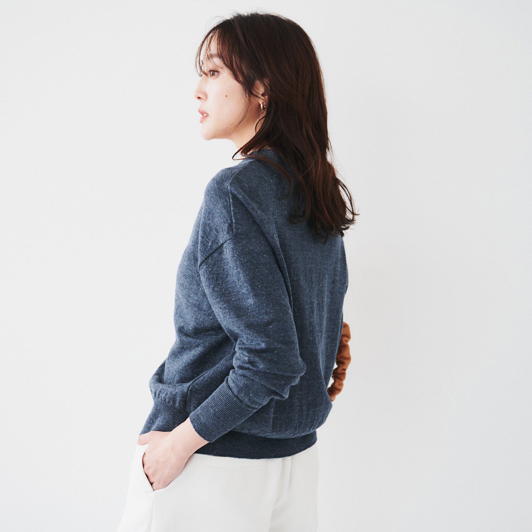 UNTITLED「【アンサンブル可能/手洗い可】リネン混ベーシックカーディガン」|カーディガン|