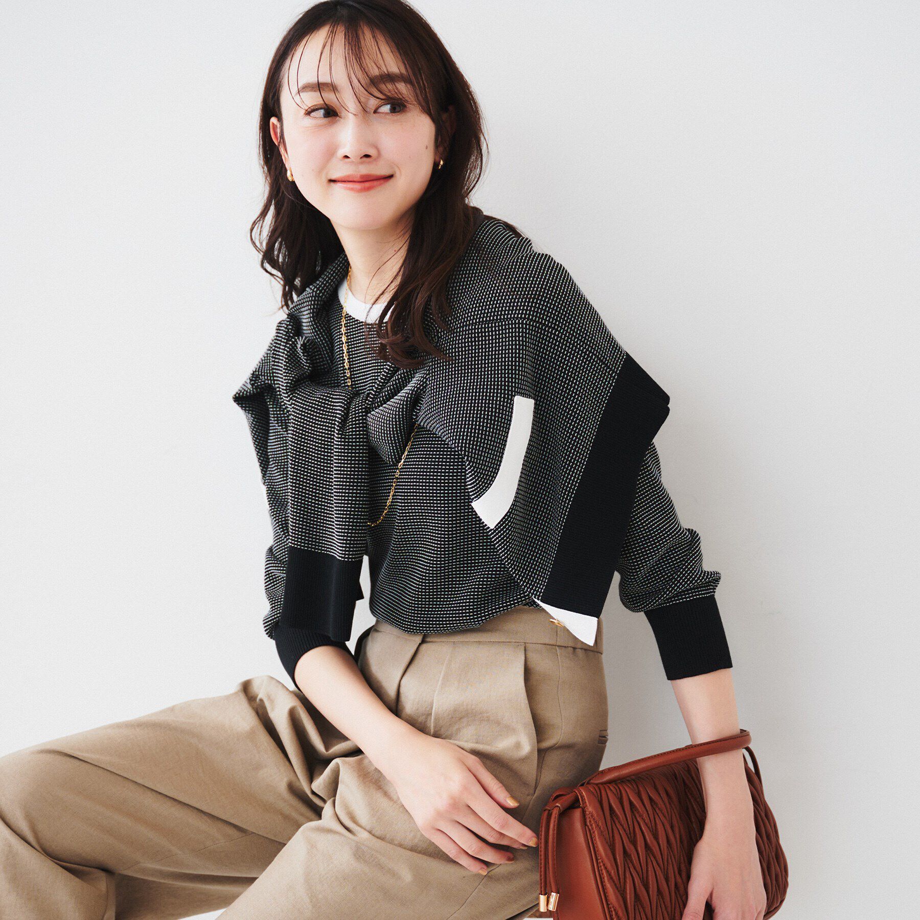 UNTITLED「【配色カラー/アンサンブル可能】キレイめ カーディガンニット」|カーディガン|