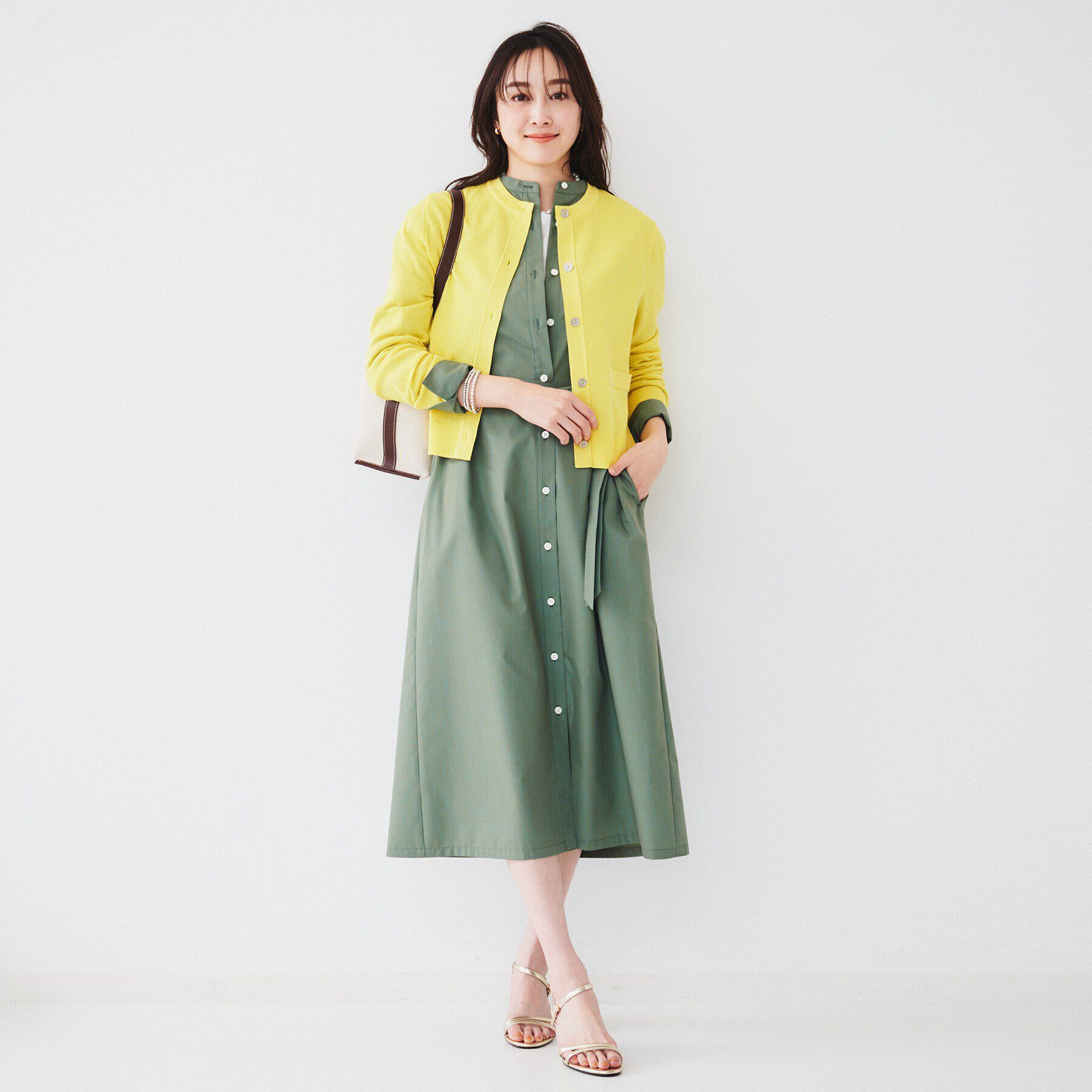 UNTITLED「【配色カラー/アンサンブル可能】キレイめ カーディガンニット」|カーディガン|