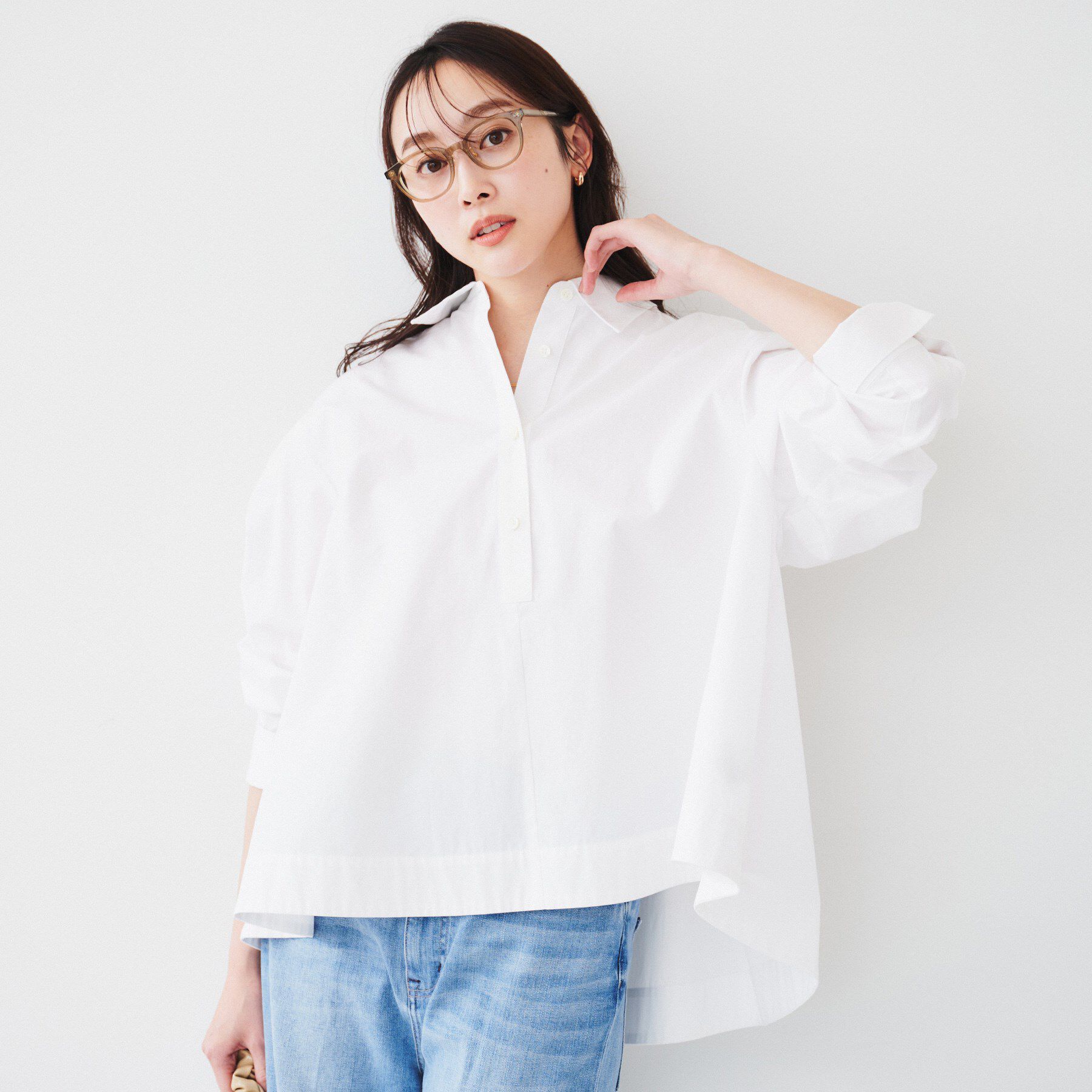 UNTITLED「【体型カバー】タイプライター テントシャツ」|シャツ・ブラウス|