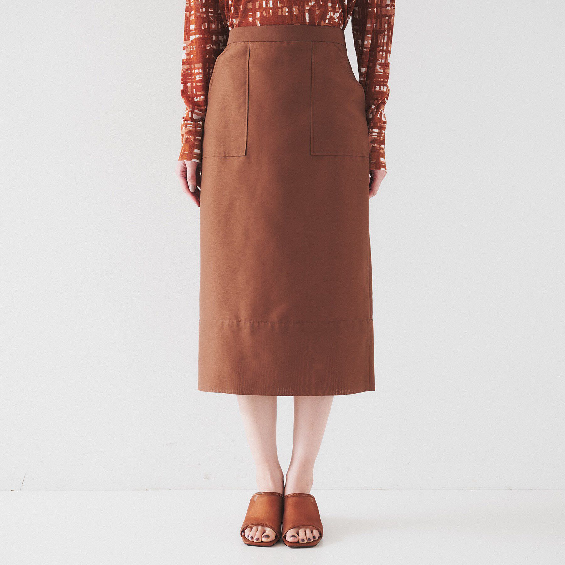 UNTITLED「【セットアップ可能】オーガンジー ペンシルスカート」|スカート|