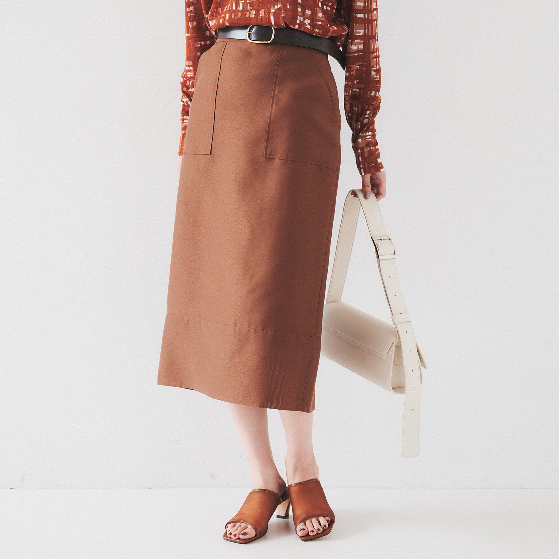 UNTITLED「【セットアップ可能】オーガンジー ペンシルスカート」|スカート|