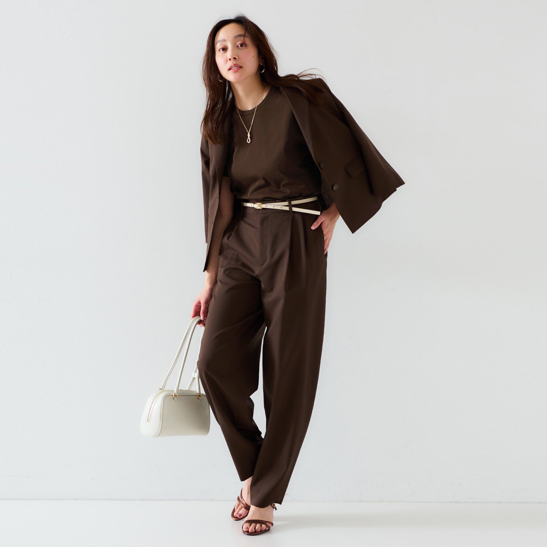 UNTITLED「【ベーシック/インナーにも/手洗い可】クルーネックプルオーバー」|Tシャツ・カットソー|