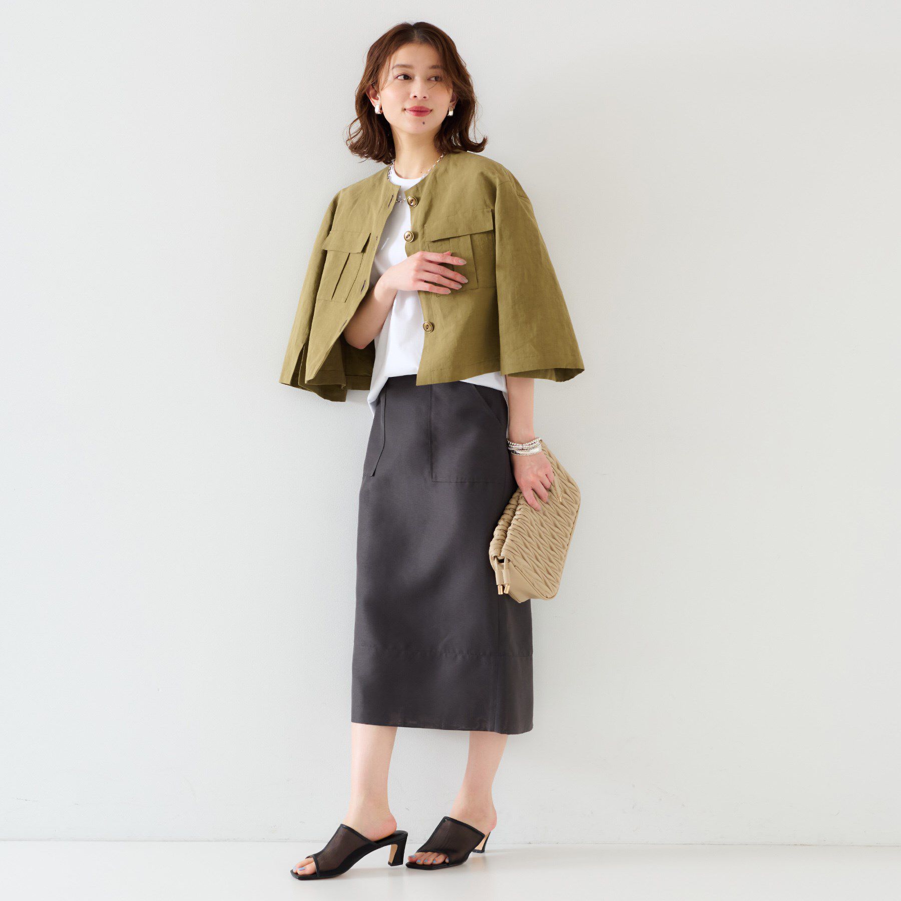 UNTITLED「【ベーシック/インナーにも/手洗い可】クルーネックプルオーバー」|Tシャツ・カットソー|