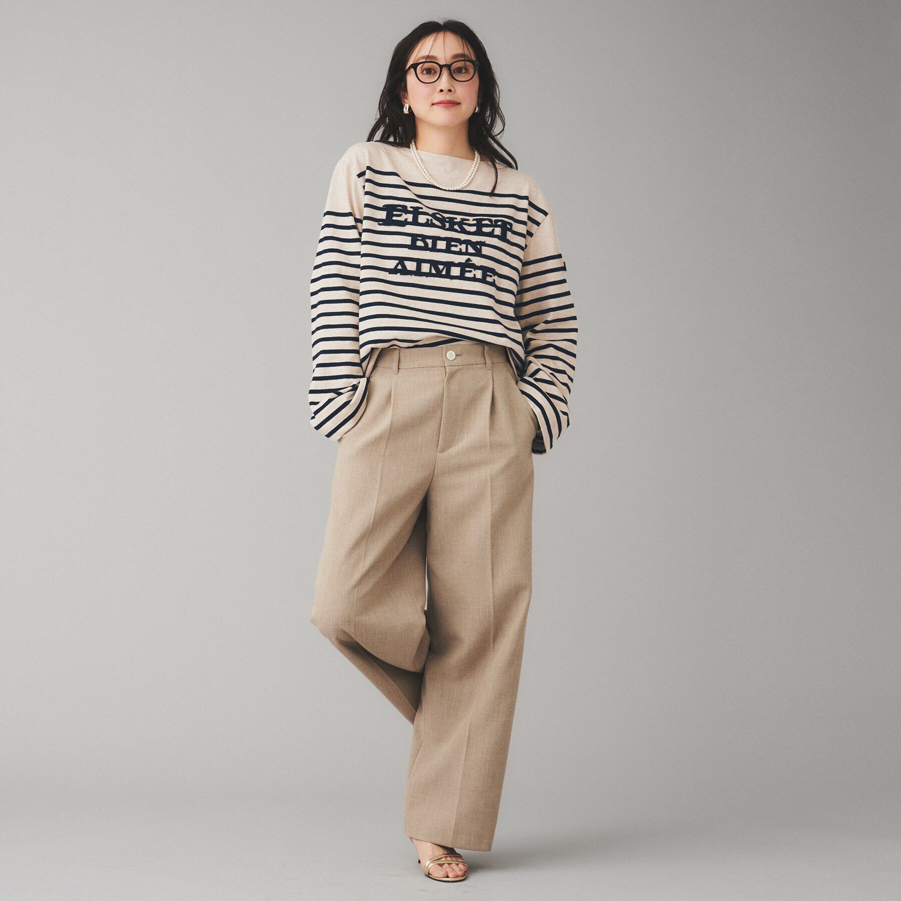 UNTITLED「【BLANC basque】バスクボーダー&times;刺繍プルオーバー」|Tシャツ・カットソー|