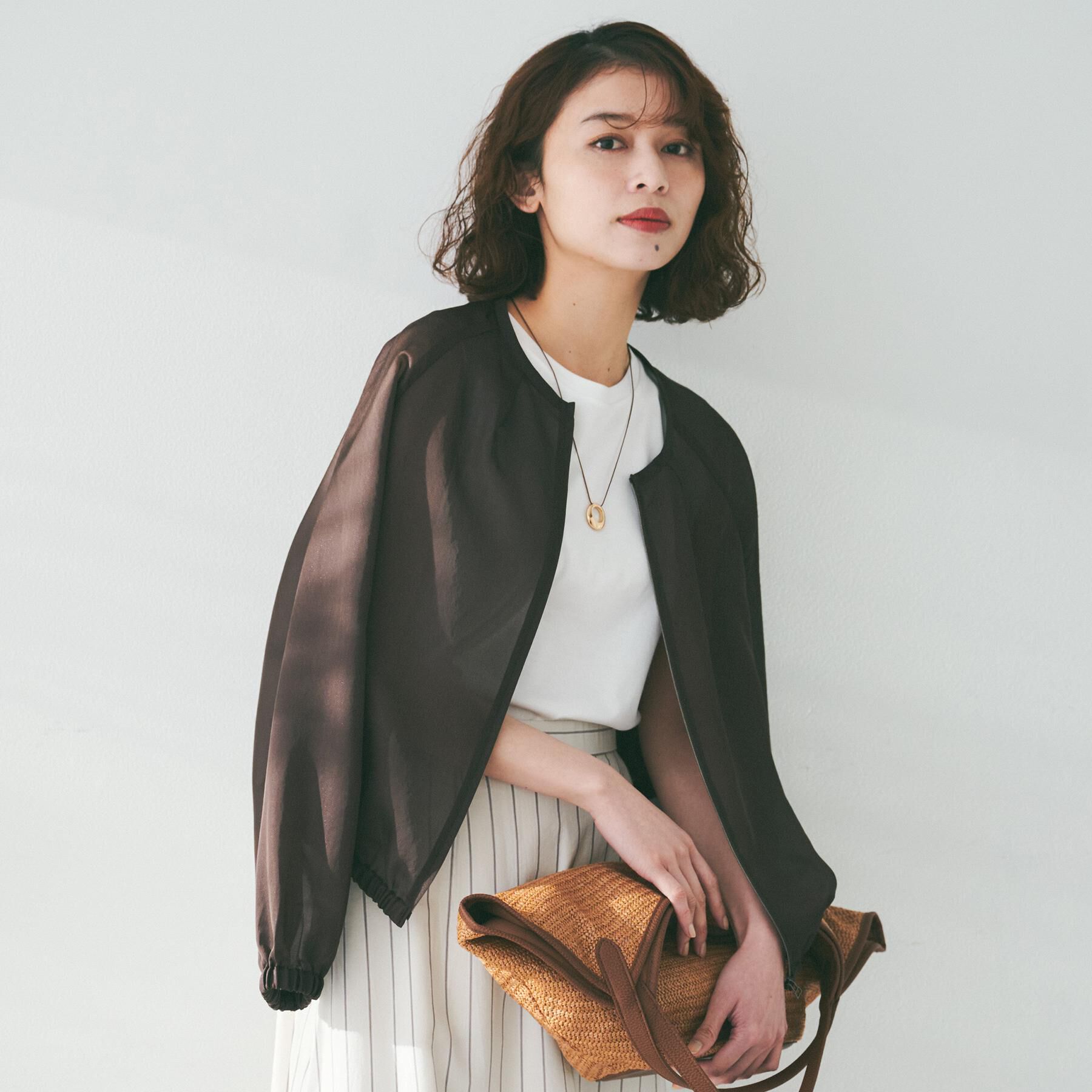 UNTITLED「【トレンド/洗える/軽い】シアーブルゾン」|ブルゾン・スタジャン|