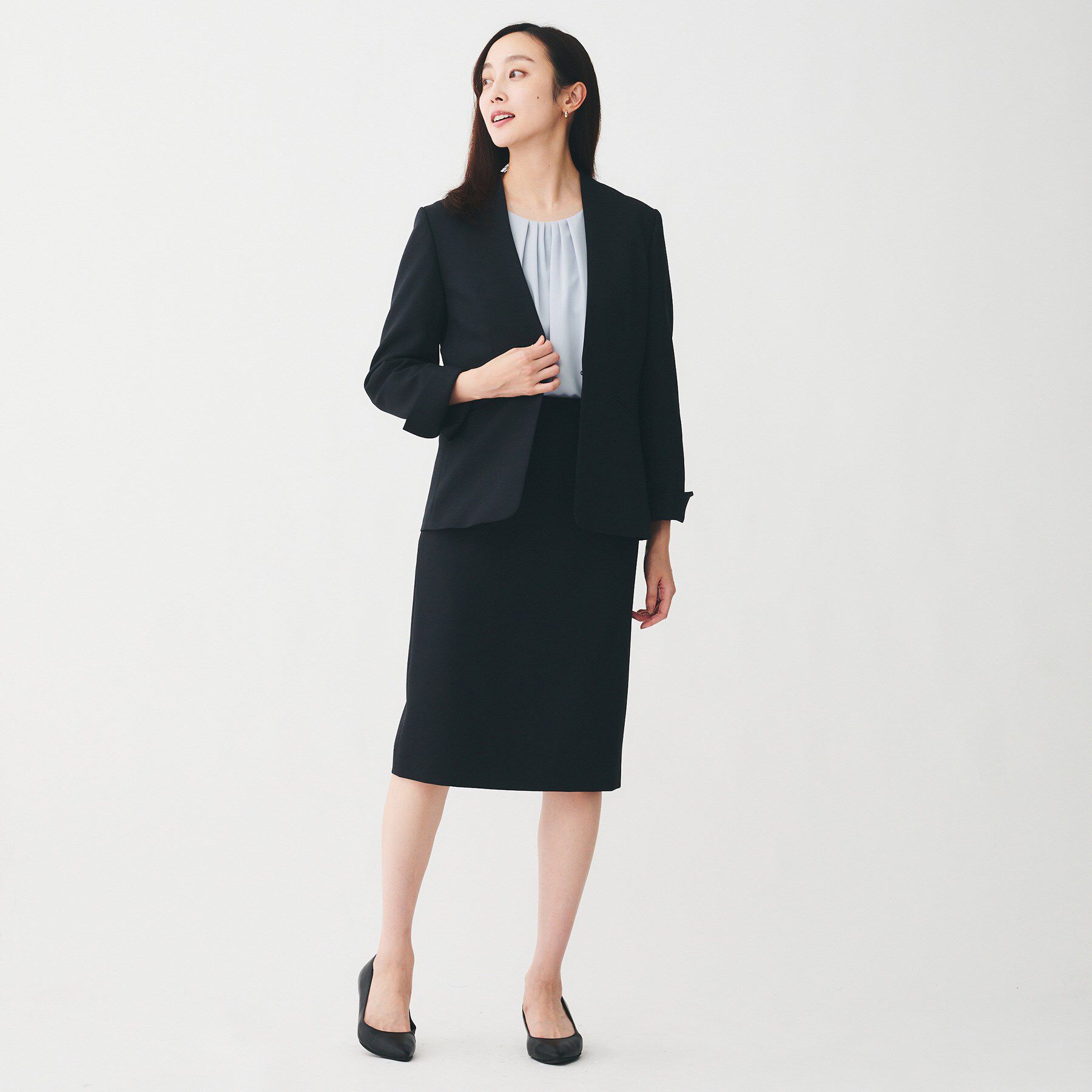 UNTITLED「【透けにくい/ウエストイン見え】パウダリーブラウス」|シャツ・ブラウス|