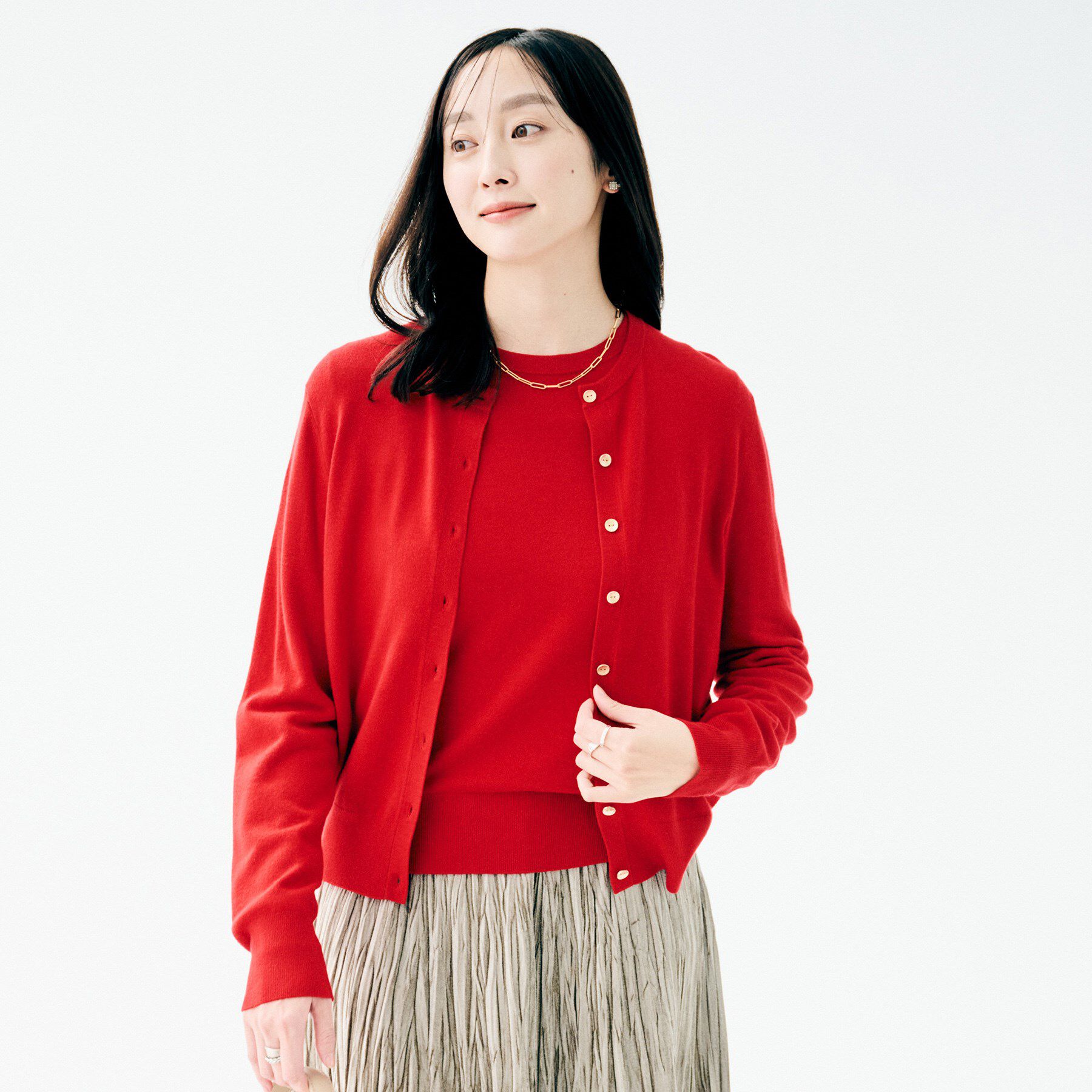 UNTITLED「【アンサンブル可/洗える】ウォームスパン カーディガン」|カーディガン|