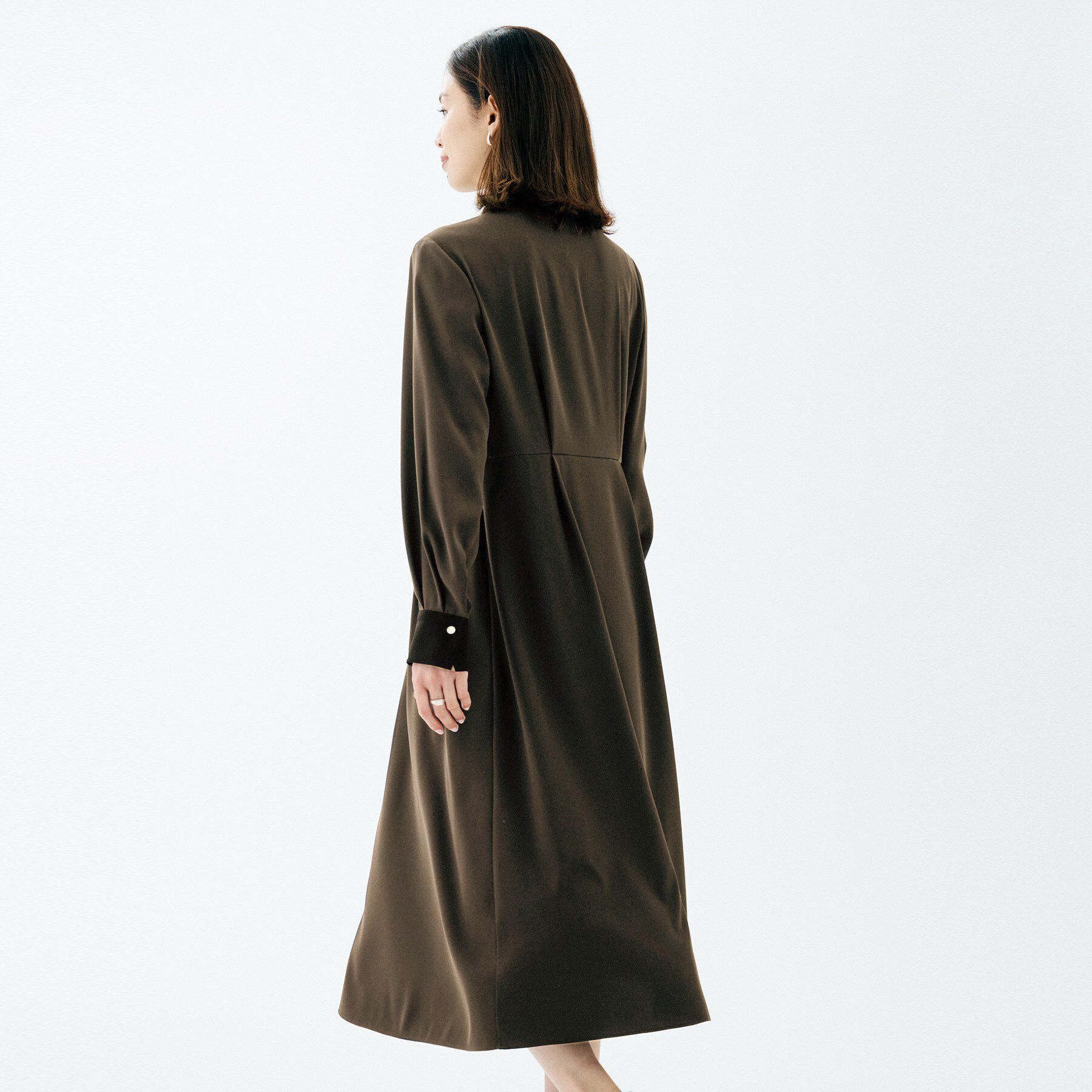 UNTITLED「【洗える/前開き/フォーマル】バイカラー ワンピース」|ワンピース|