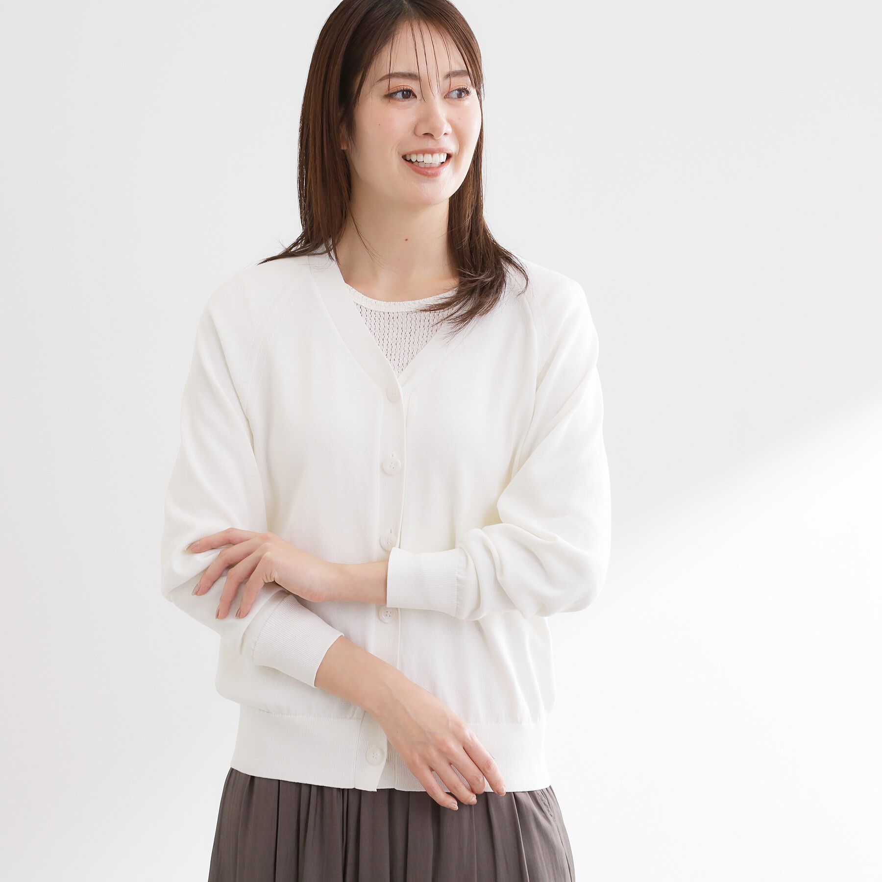 Reflect「ハイゲージVネックカーディガン」|カーディガン|