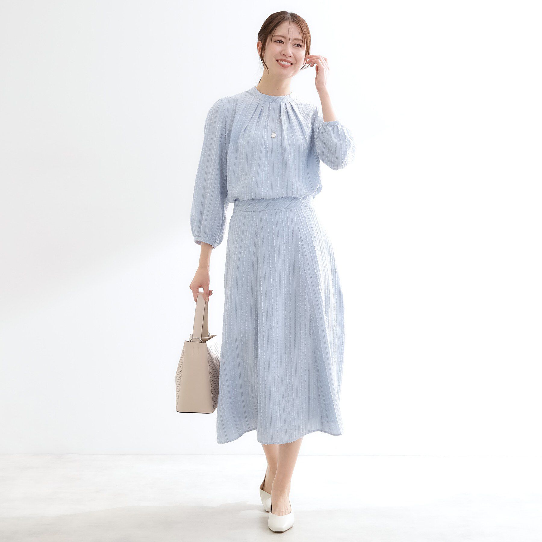 Reflect「【セットアップ可】ストライプ柄ジャカードスカート」|スカート|