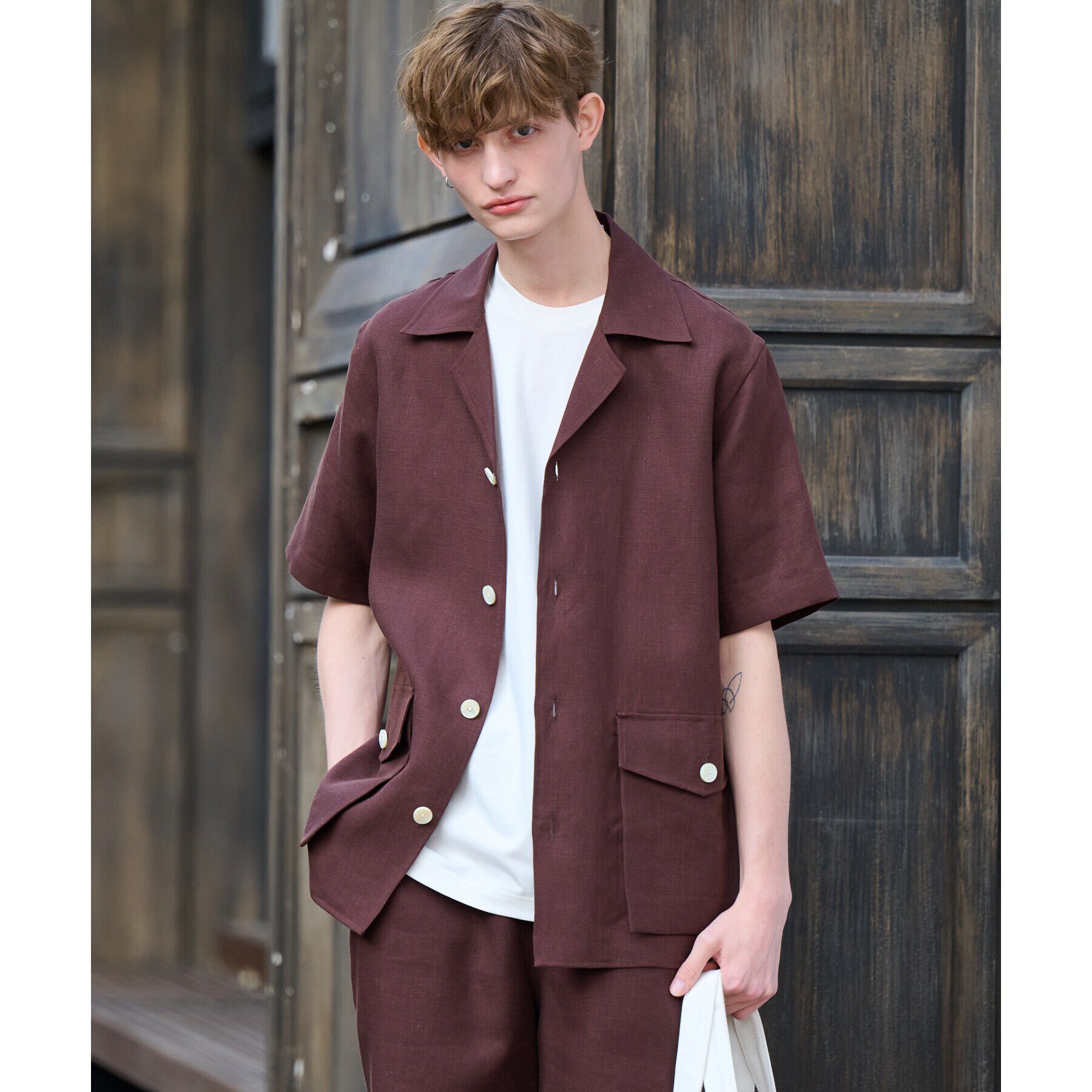 DRESSTERIOR「【Safari5月号掲載】【セットアップ可】オープンカラープエルトリコシャツ」|シャツ・ブラウス|