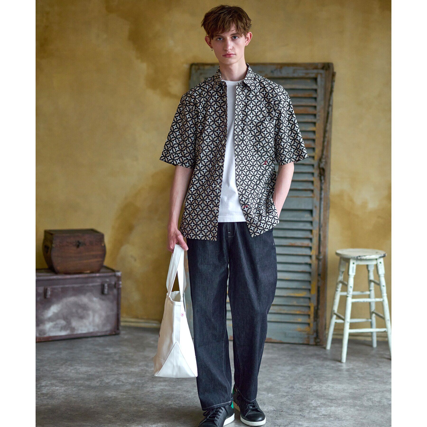 DRESSTERIOR「【Safari5月号掲載】オーバーラップサークル ショートスリーブシャツ」|シャツ・ブラウス|