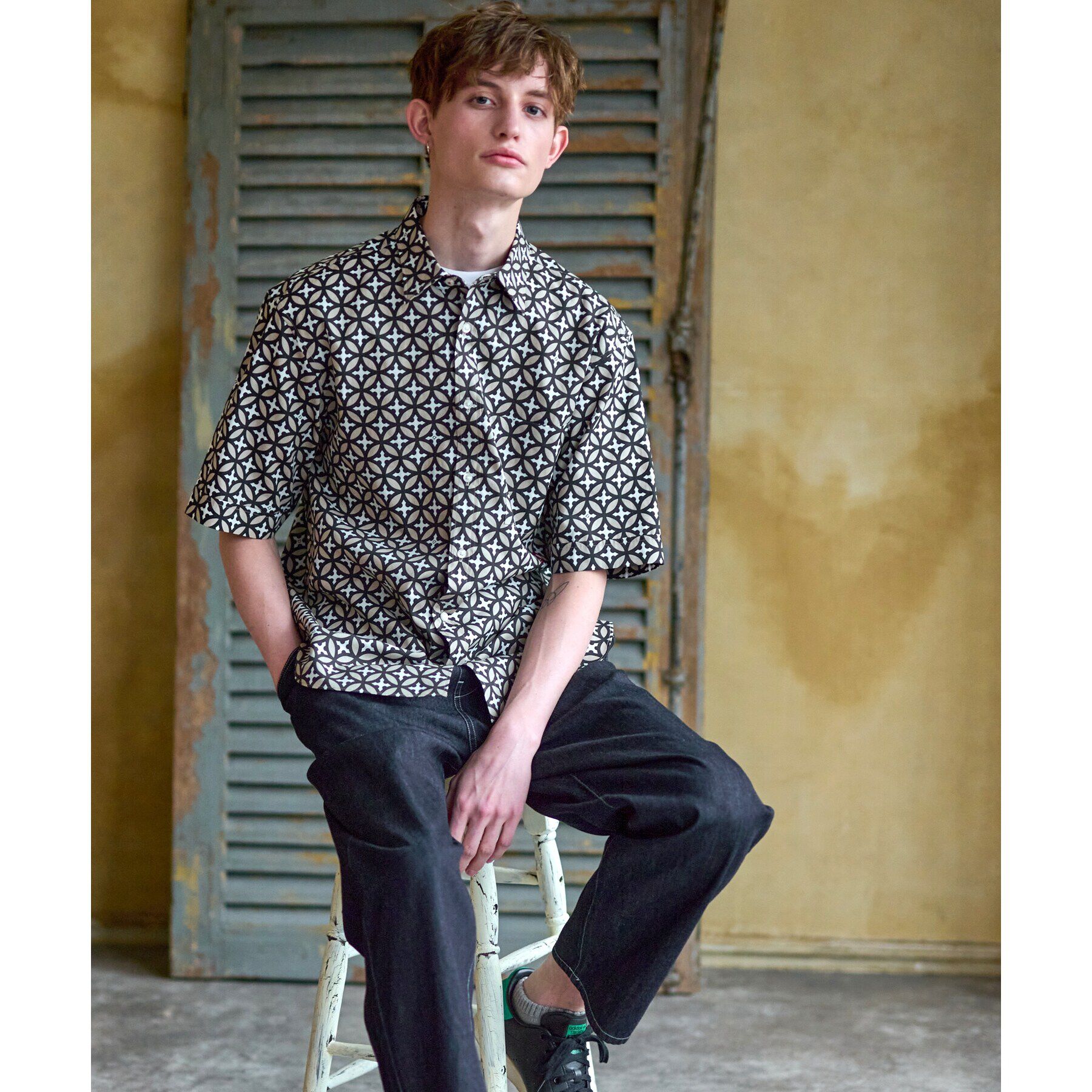 DRESSTERIOR「【Safari5月号掲載】オーバーラップサークル ショートスリーブシャツ」|シャツ・ブラウス|