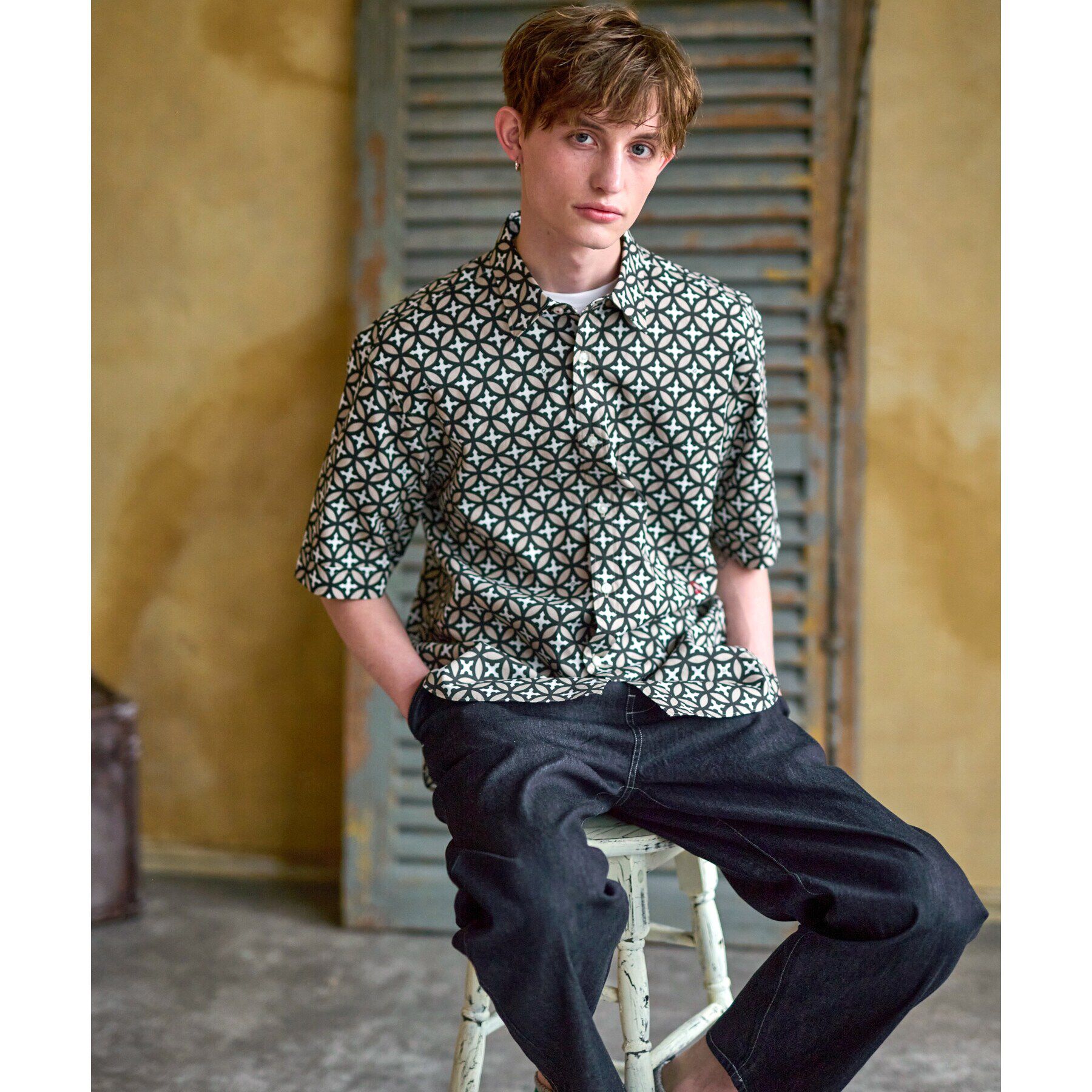 DRESSTERIOR「【Safari5月号掲載】オーバーラップサークル ショートスリーブシャツ」|シャツ・ブラウス|