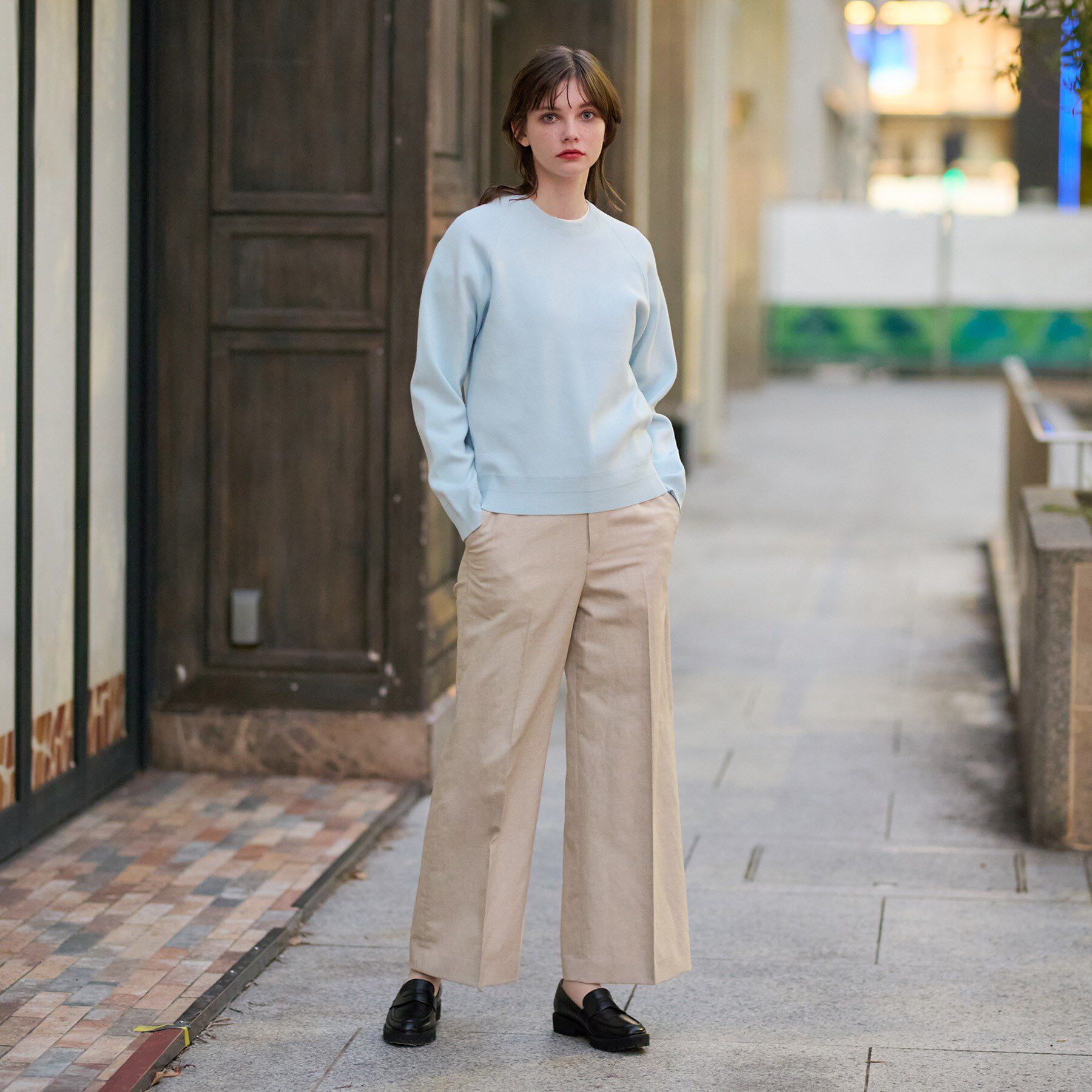 DRESSTERIOR「【洗える】ウォッシャブル コットンカシミヤ混ニット」|ニット・セーター|