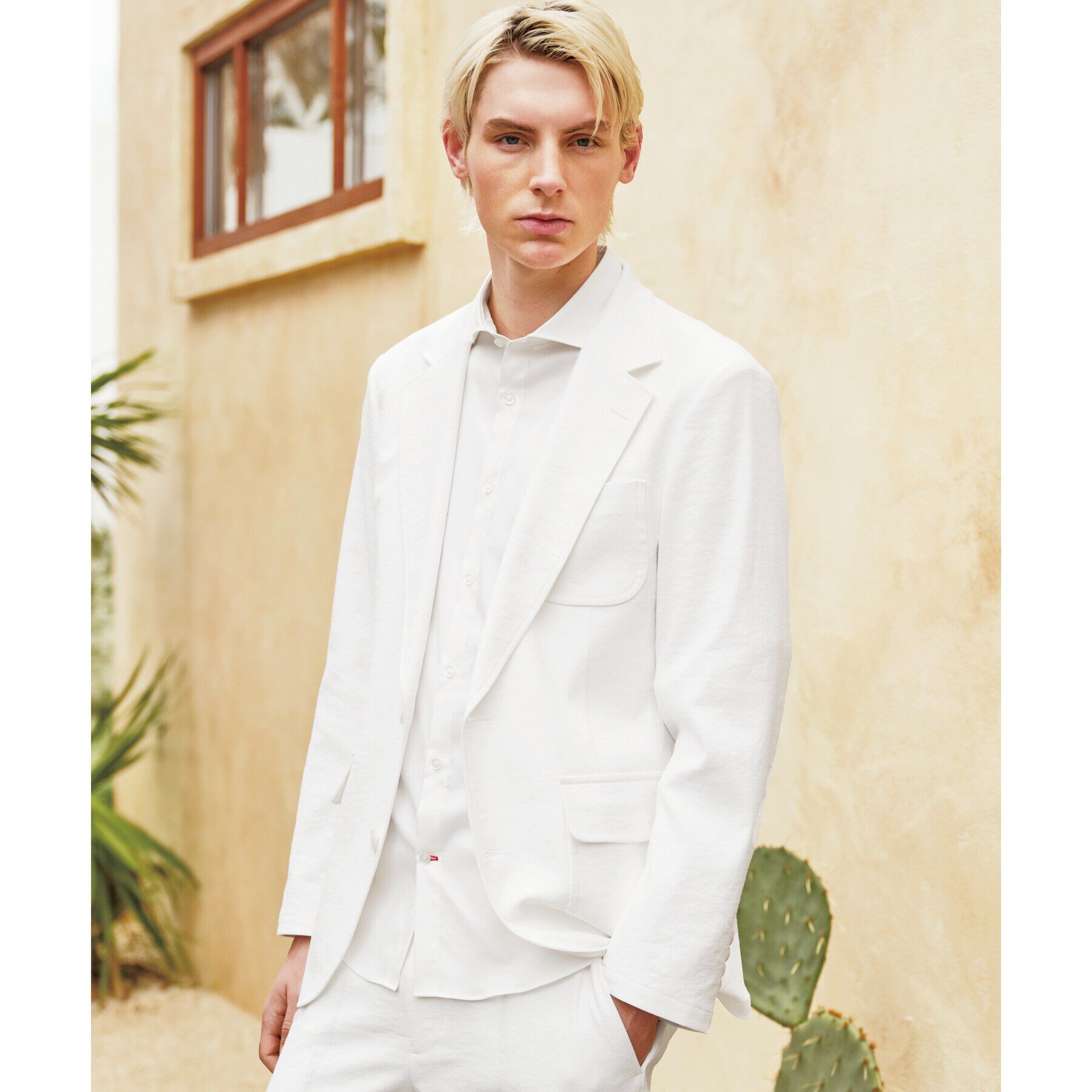 DRESSTERIOR「【洗える/セットアップ可】シェルタリングドライ ジャケット」|テーラードジャケット|ホワイト(001)