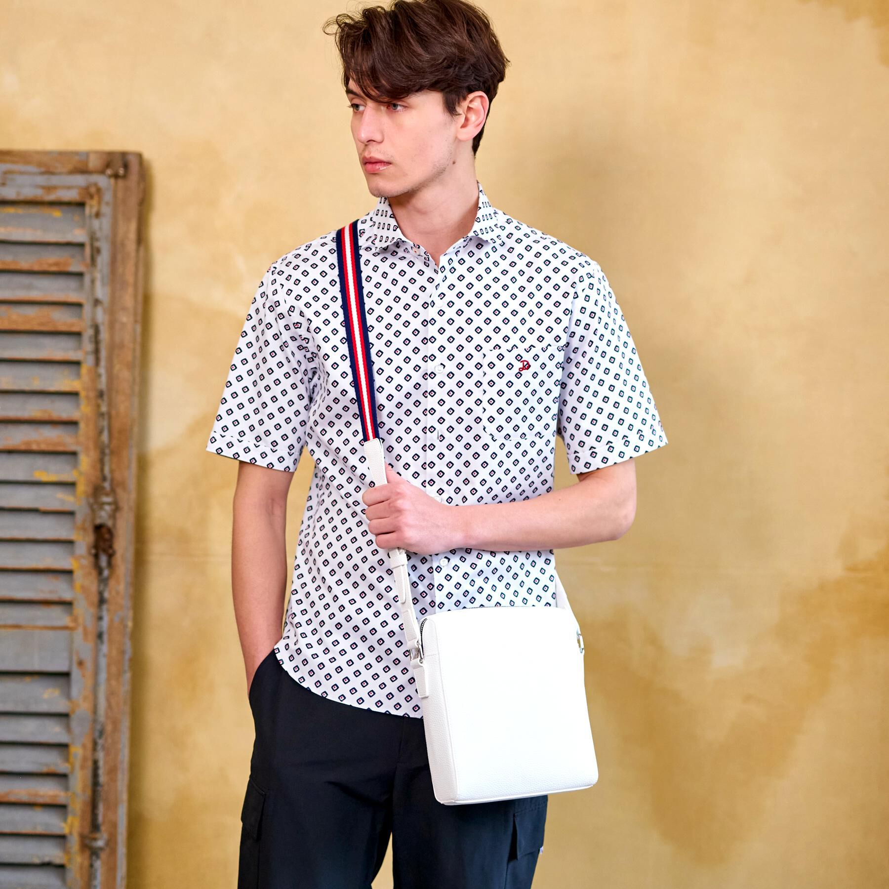 DRESSTERIOR「ポートベロープリント ショートスリーブシャツ」|シャツ・ブラウス|