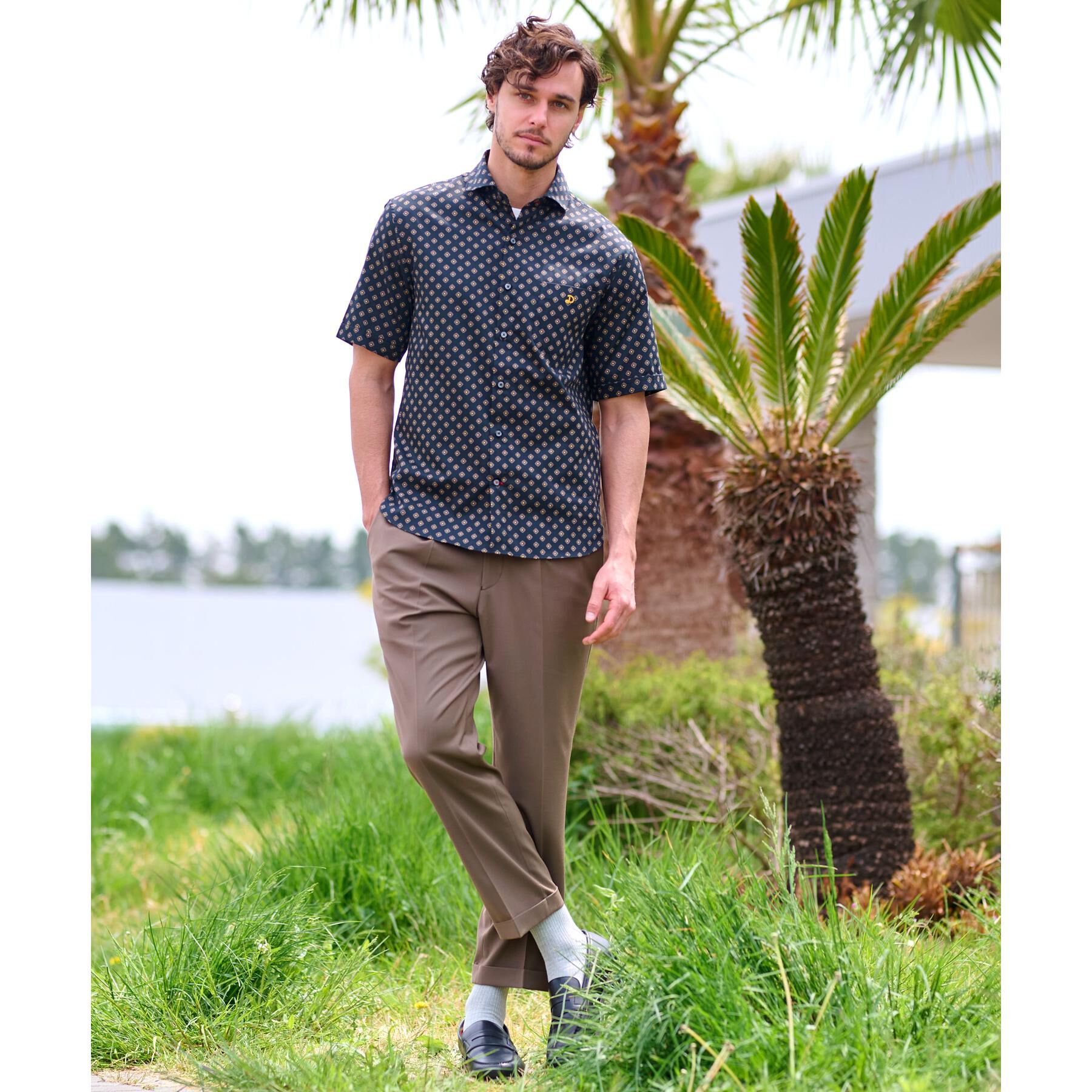 DRESSTERIOR「ポートベロープリント ショートスリーブシャツ」|シャツ・ブラウス|