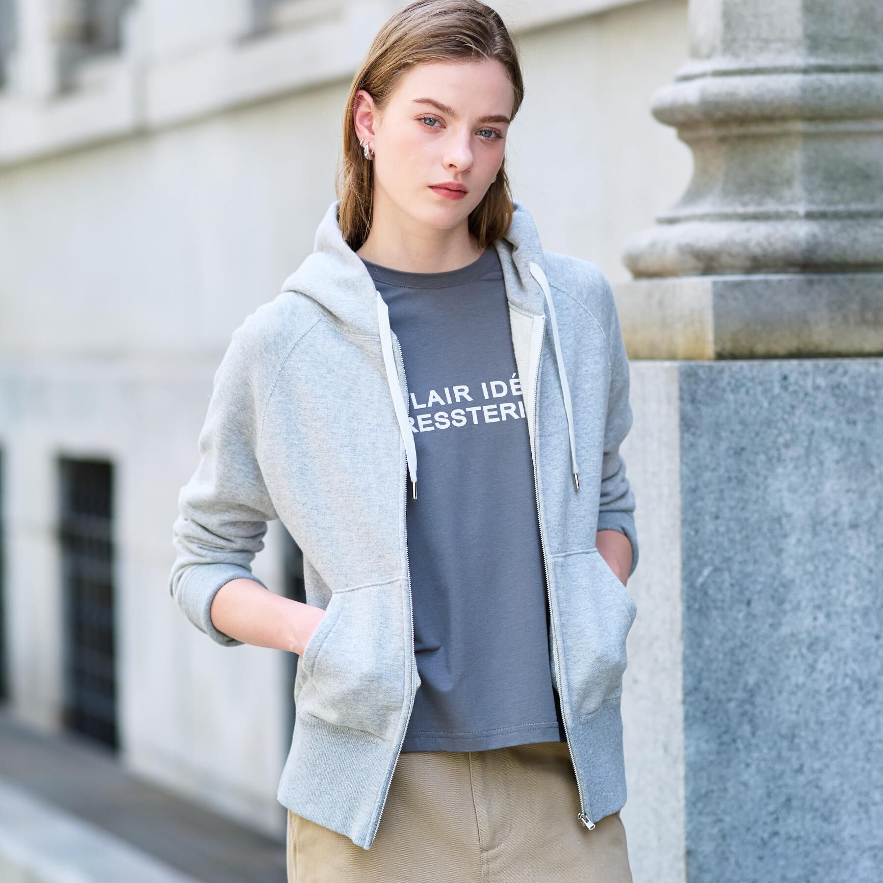 DRESSTERIOR「【NEWカラーあり】ライト裏毛ジップアップパーカ」|パーカー|