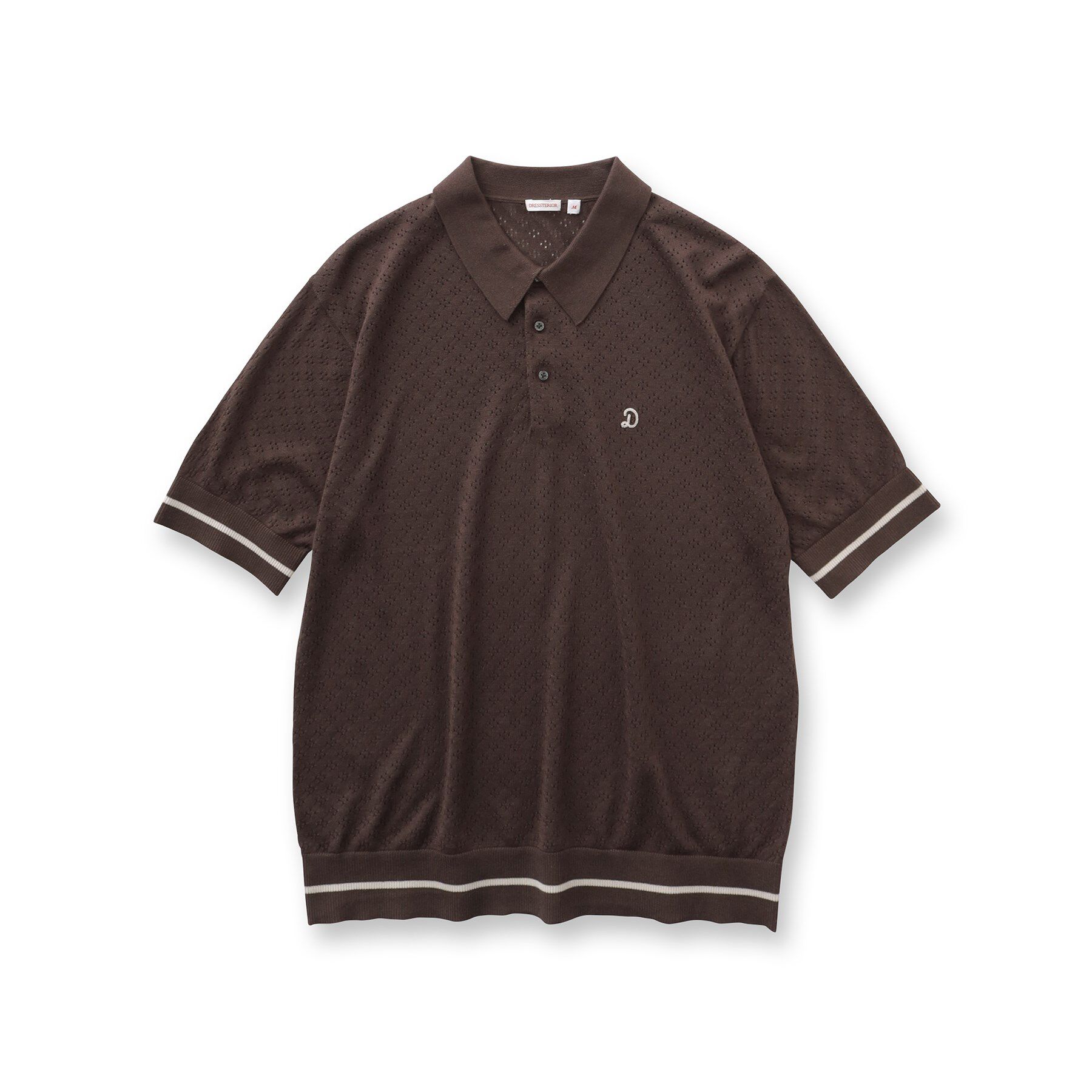 DRESSTERIOR「レースジャカード ニットポロ」|ポロシャツ|