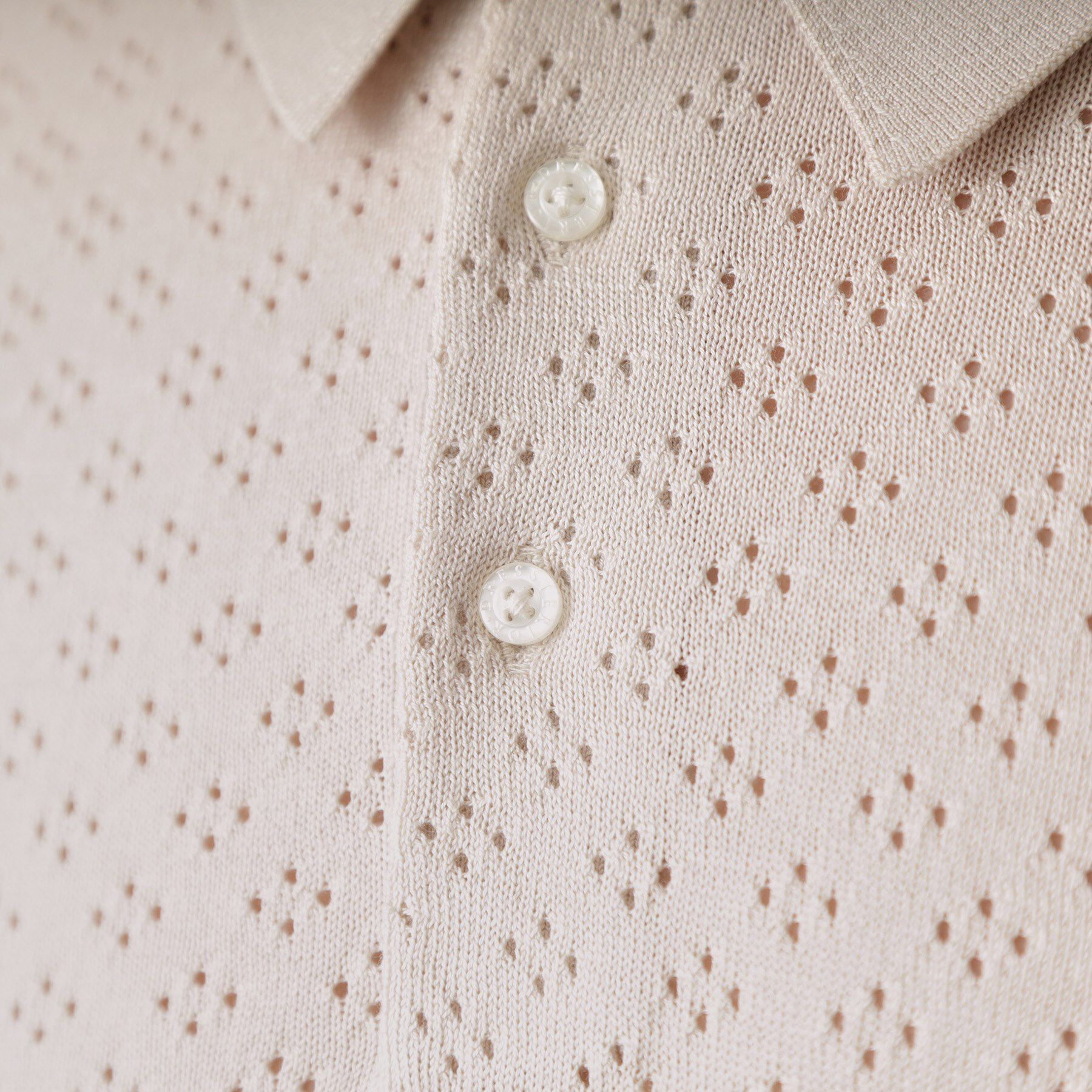 DRESSTERIOR「レースジャカード ニットポロ」|ポロシャツ|