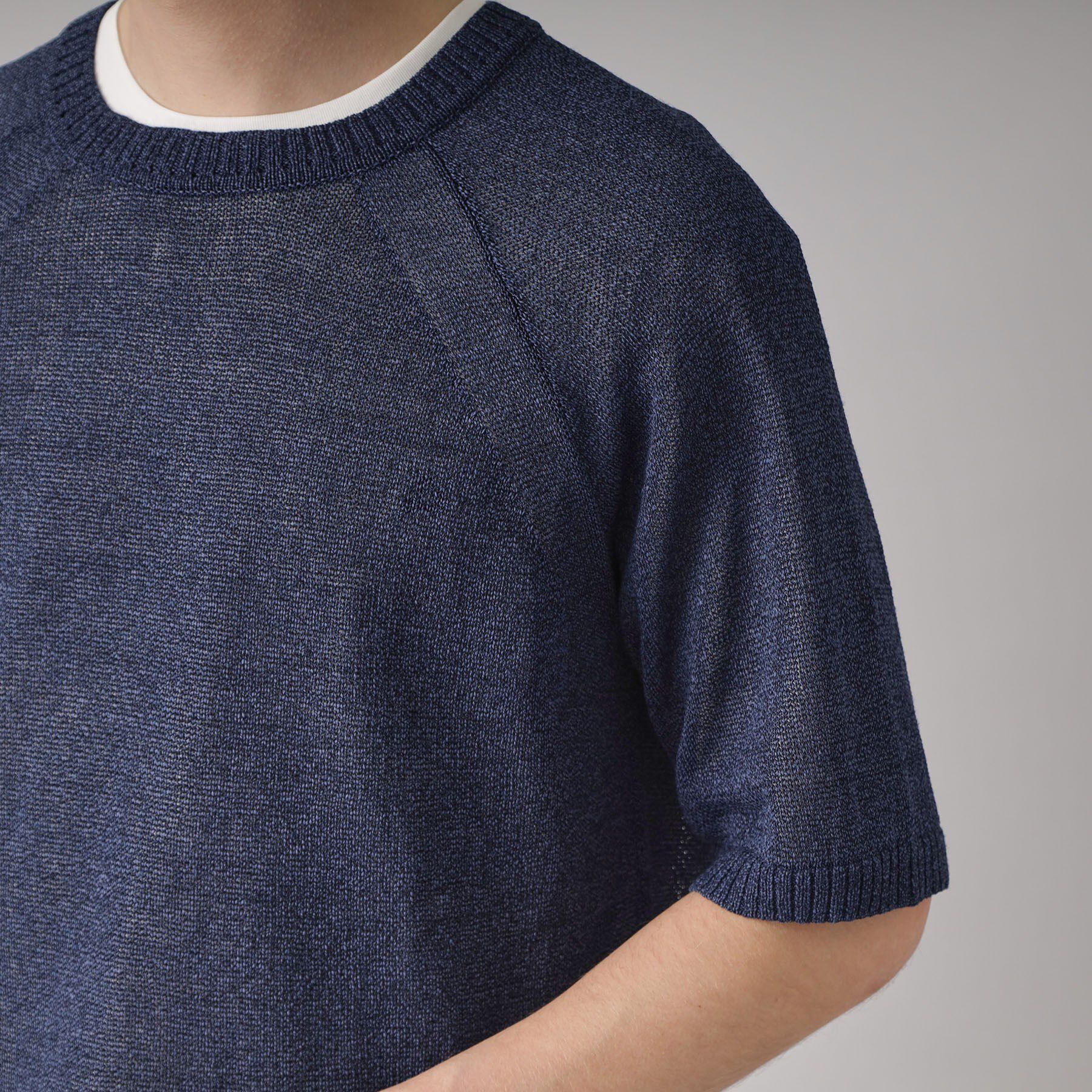 DRESSTERIOR「ペーパーコットン ハーフスリーブニット」|ニット・セーター|