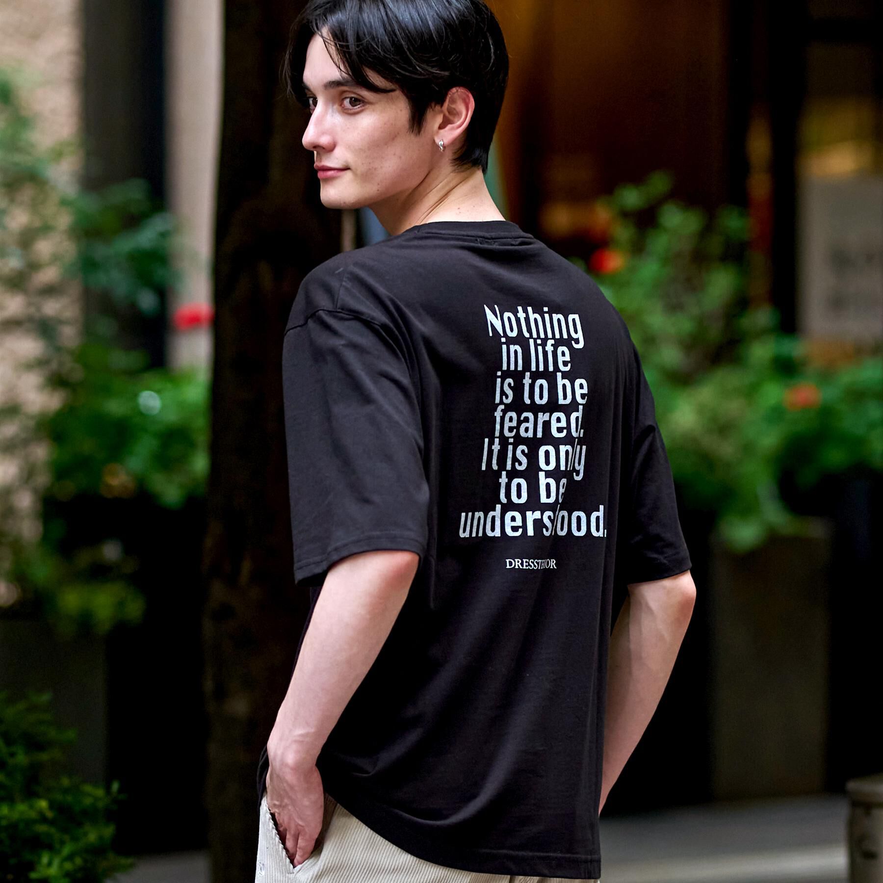 DRESSTERIOR「バックプリント ハーフスリーブTシャツ」|Tシャツ・カットソー|