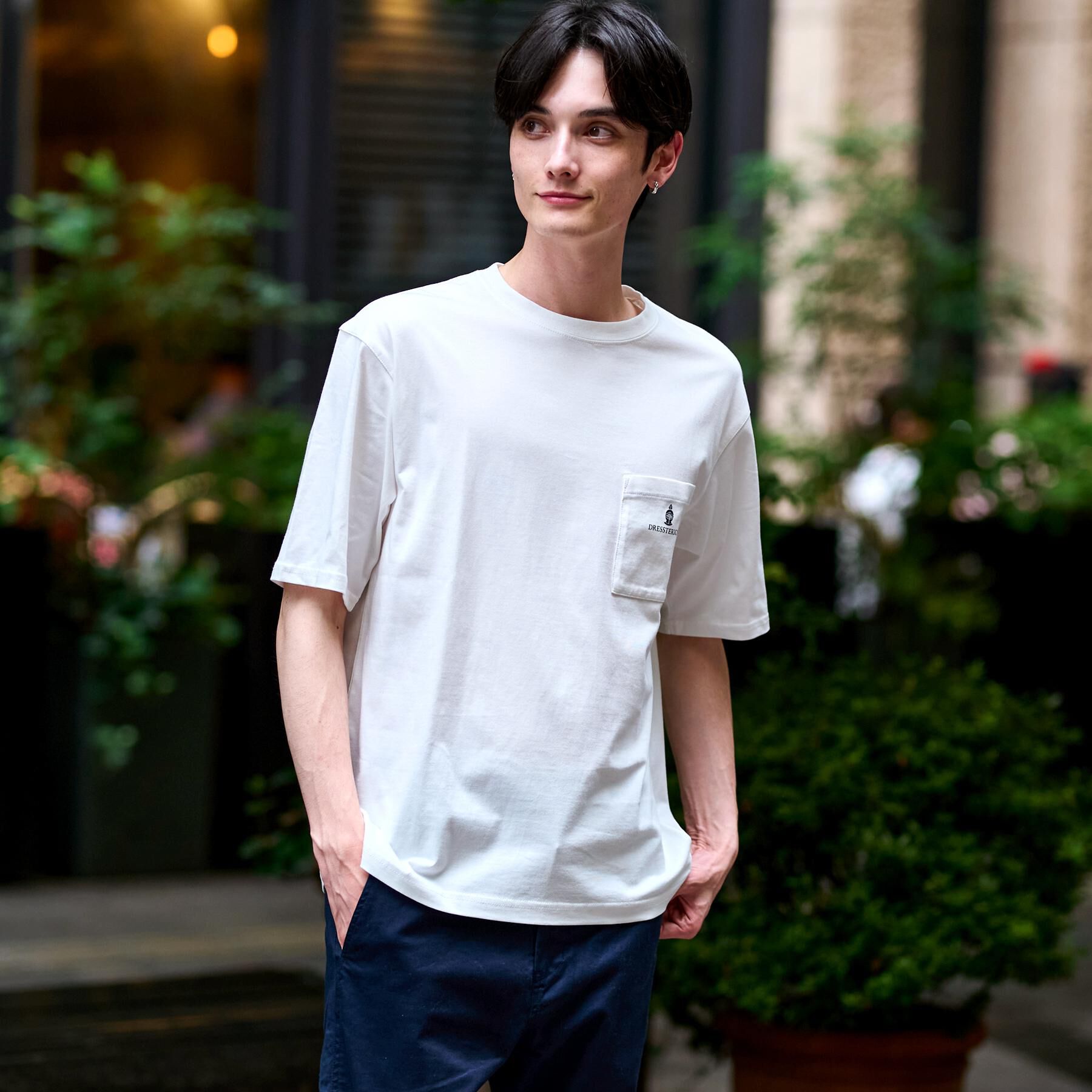 DRESSTERIOR「バックプリント ハーフスリーブTシャツ」|Tシャツ・カットソー|