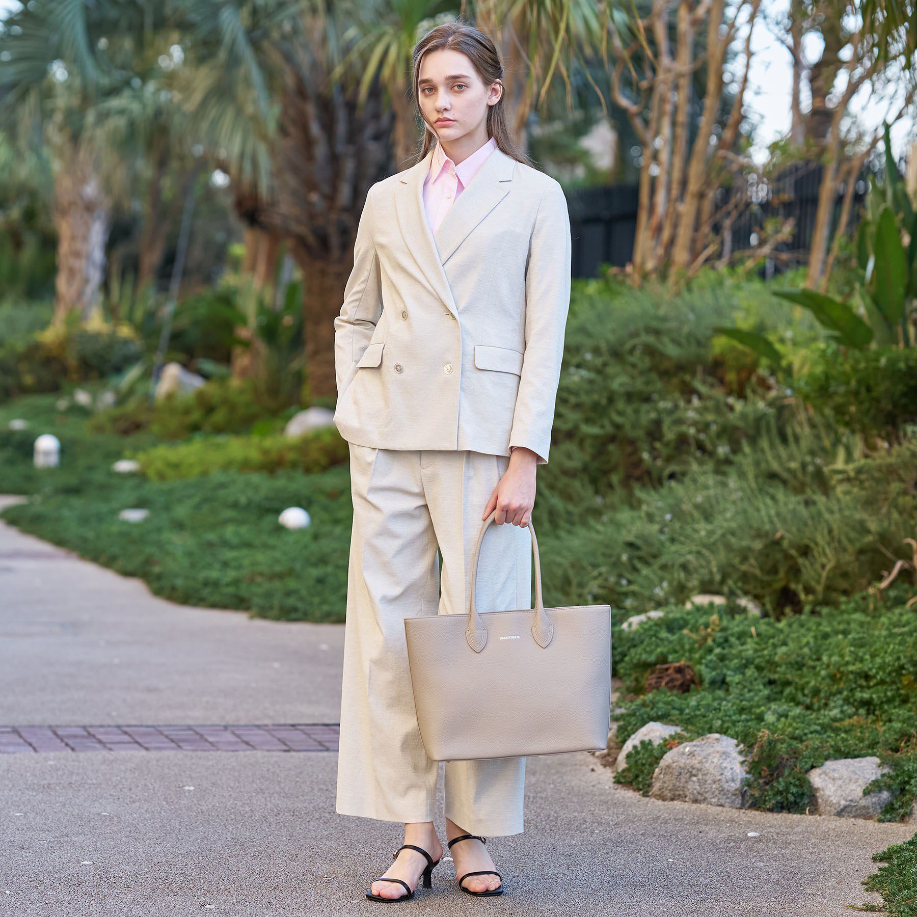 DRESSTERIOR「リネンブレンドオックスダブルジャケット」|テーラードジャケット|