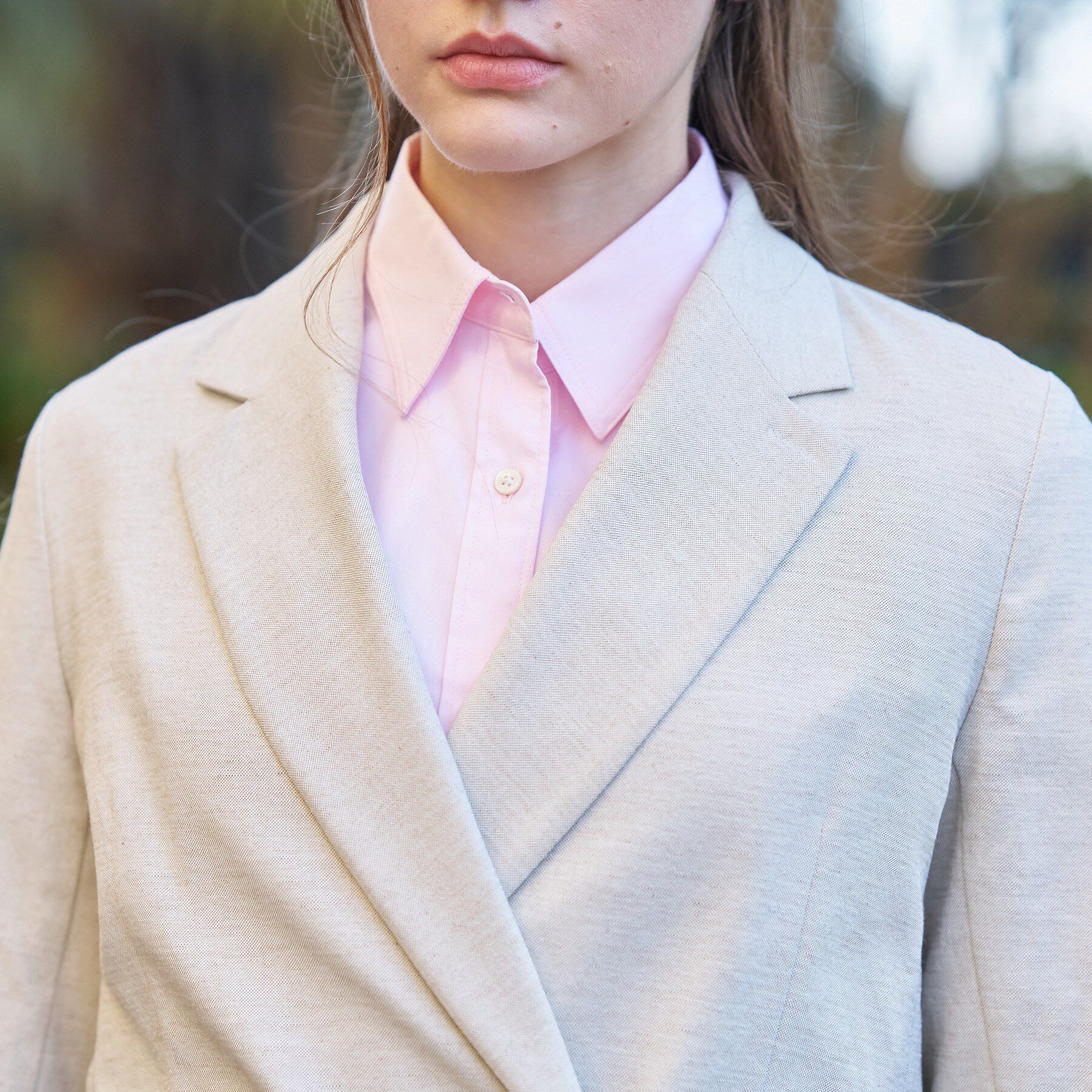 DRESSTERIOR「リネンブレンドオックスダブルジャケット」|テーラードジャケット|