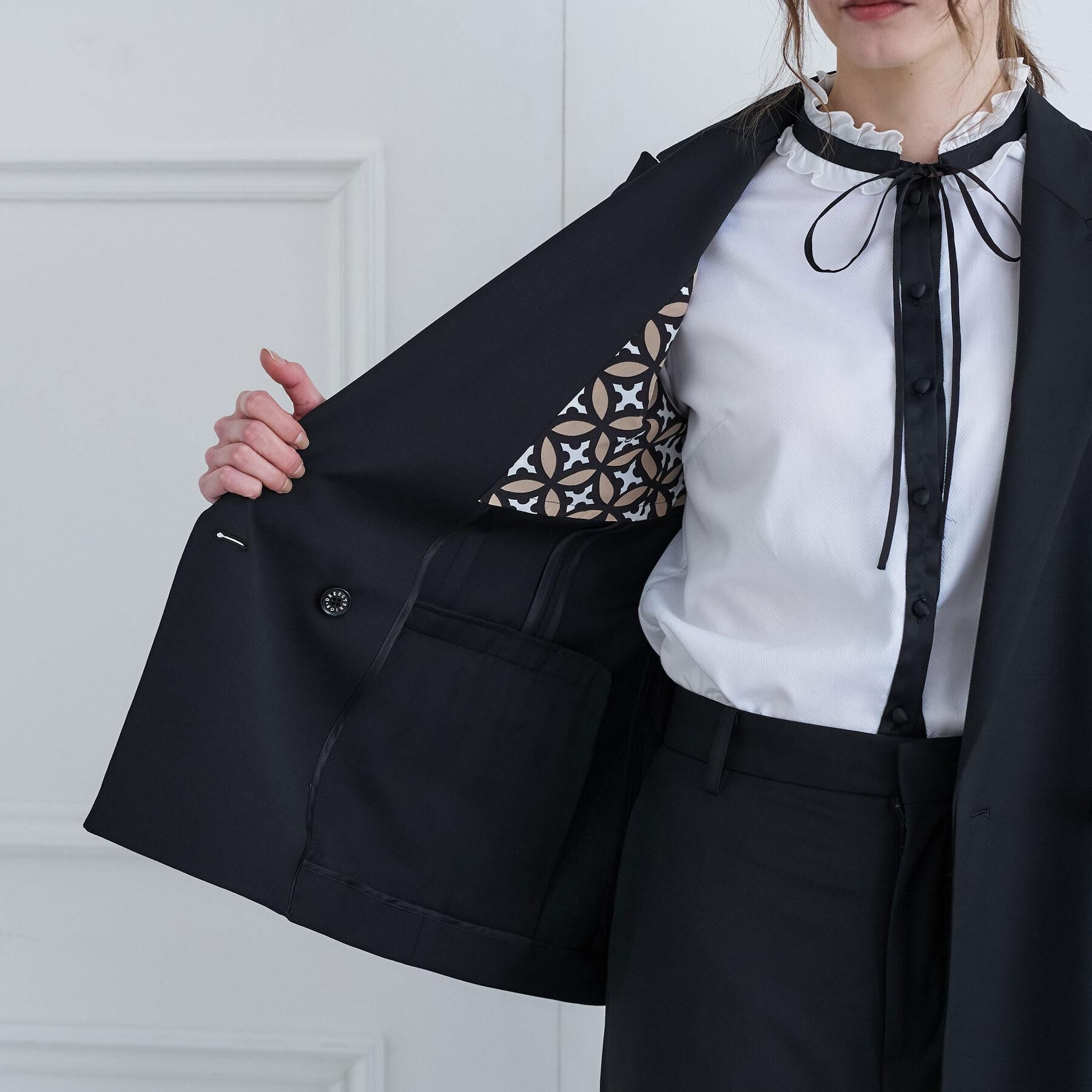 DRESSTERIOR「ピークドダブルライトストレッチジャケット」|テーラードジャケット|