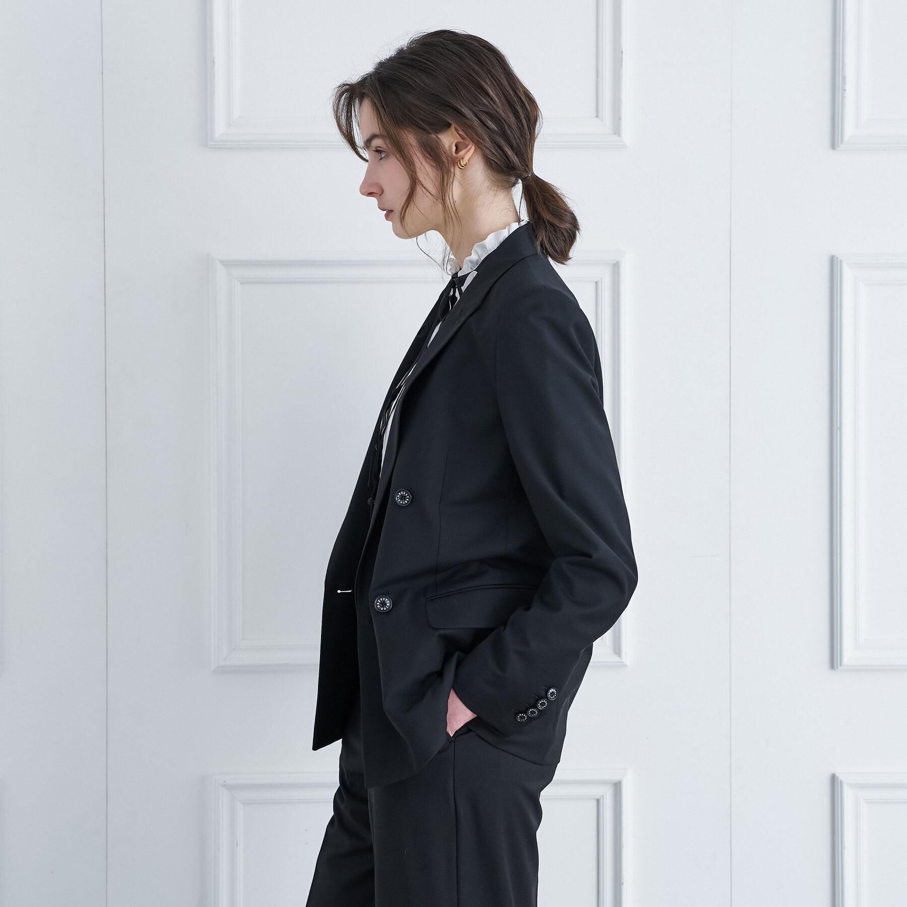 DRESSTERIOR「ピークドダブルライトストレッチジャケット」|テーラードジャケット|