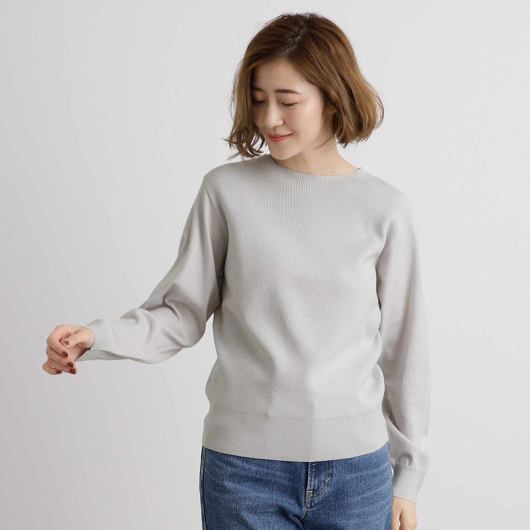grove「【洗える】毛玉軽減ニットプルオーバー」|ニット・セーター|